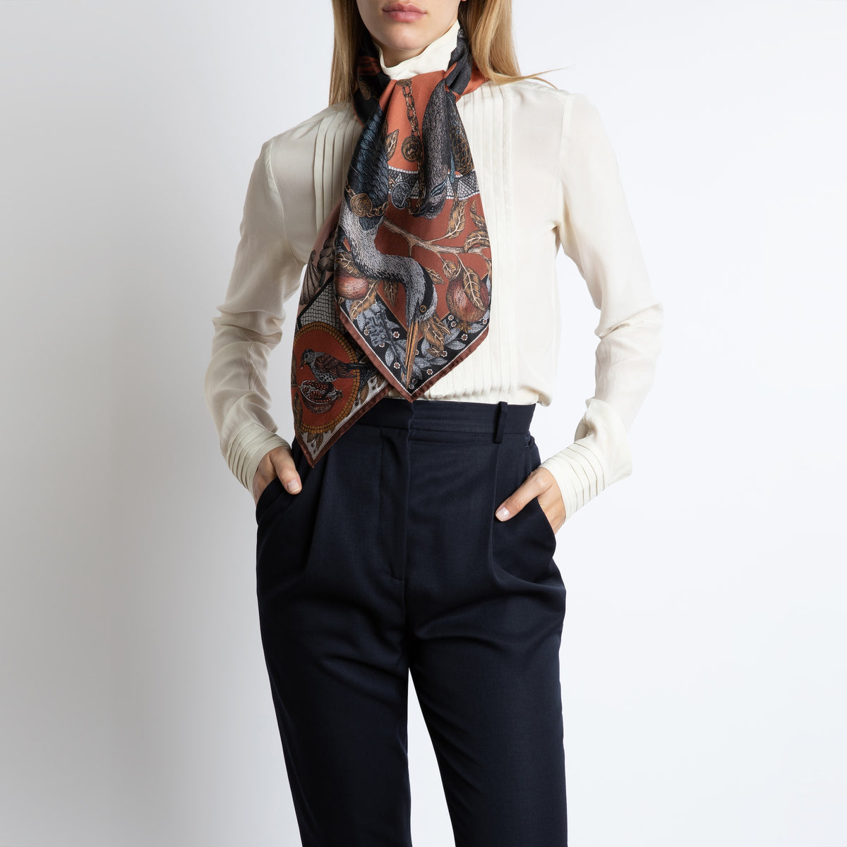 Cave Canem Silk Twill Scarf 90 – Sabina Savage