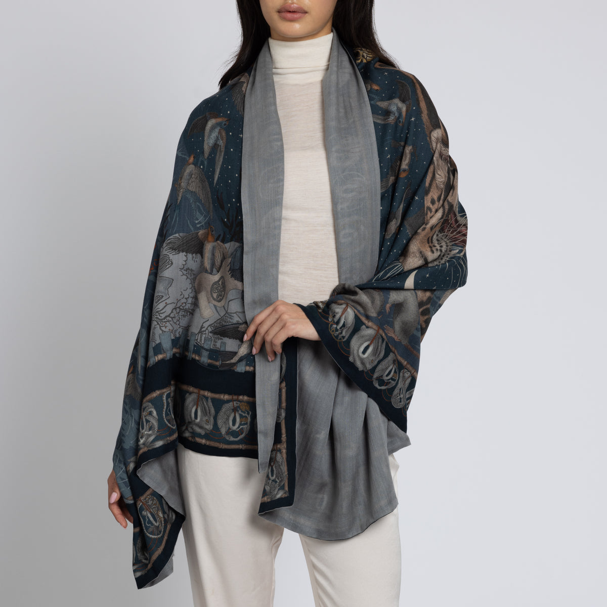 The Lunar Leopard Cashmere-Lined Stole – Sabina Savage