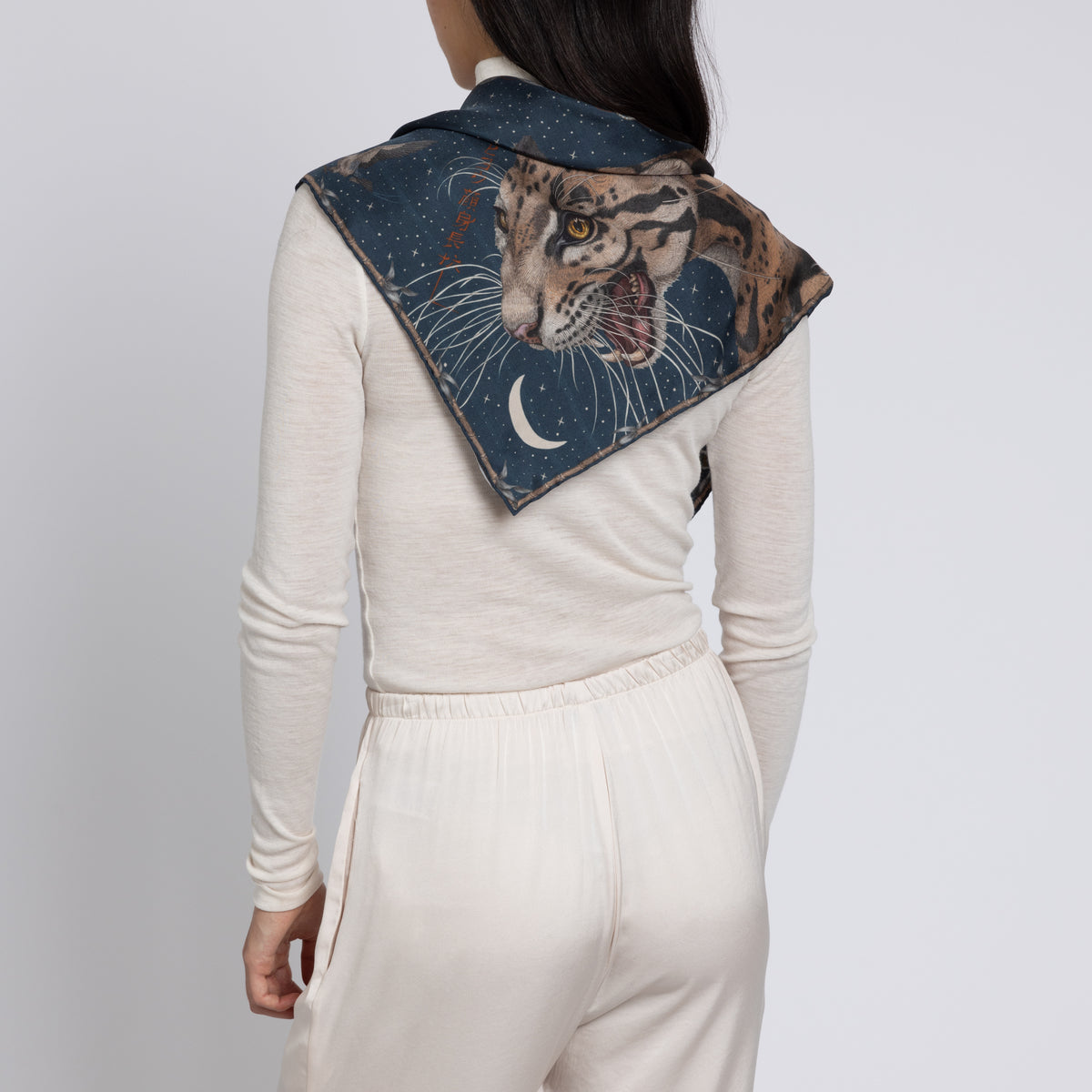 The Lunar Leopard Silk Twill Scarf Triangle – Sabina Savage
