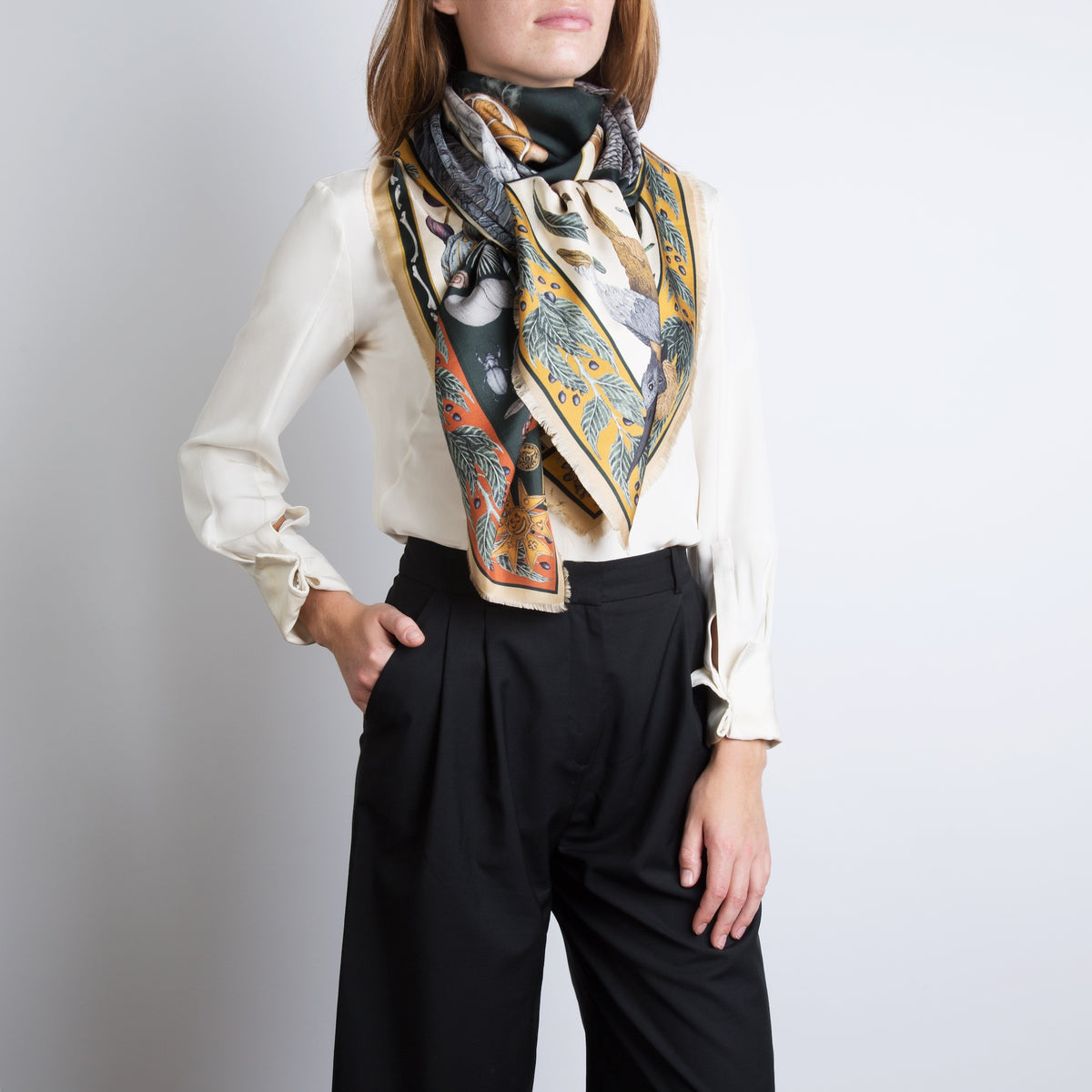 The Alligator's Empire Silk Twill Shawl 135 – Sabina Savage