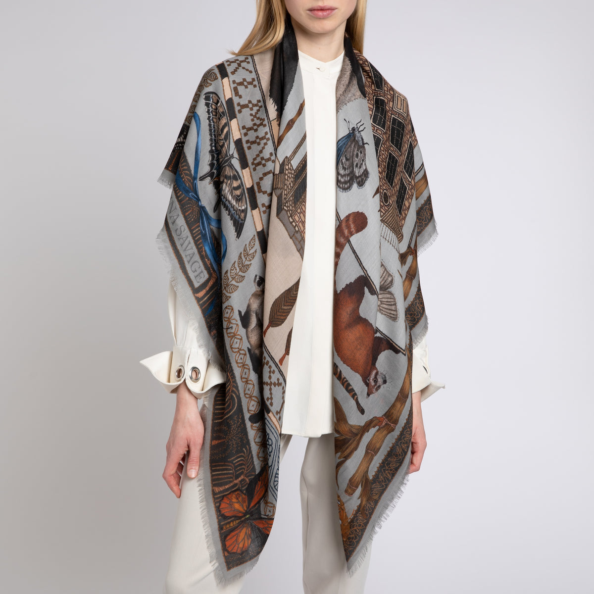 The Butterfly Panda Cashmere Shawl 135 – Sabina Savage
