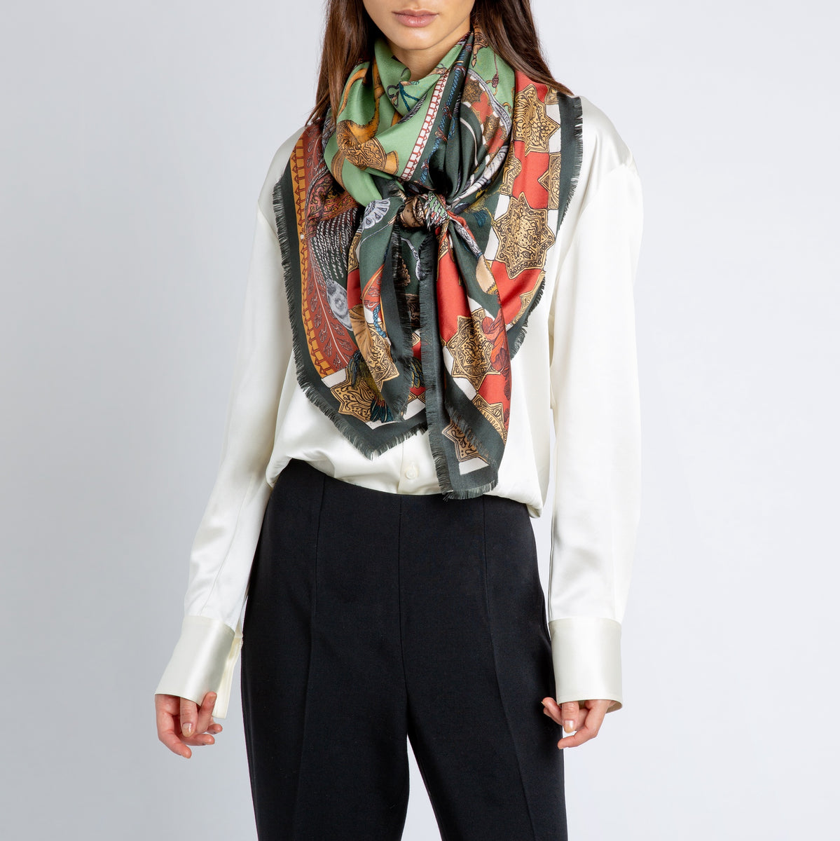 The Dog's Treasure Silk Twill Shawl 135 – Sabina Savage
