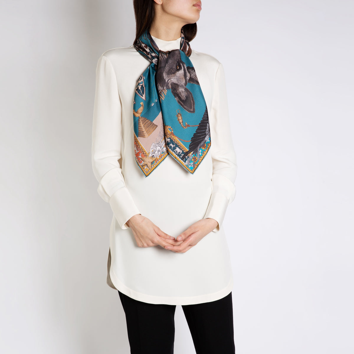 The Moon Silk Twill Scarf 90 – Sabina Savage The Moon Silk Twill Scarf 90 – Sabina Savage