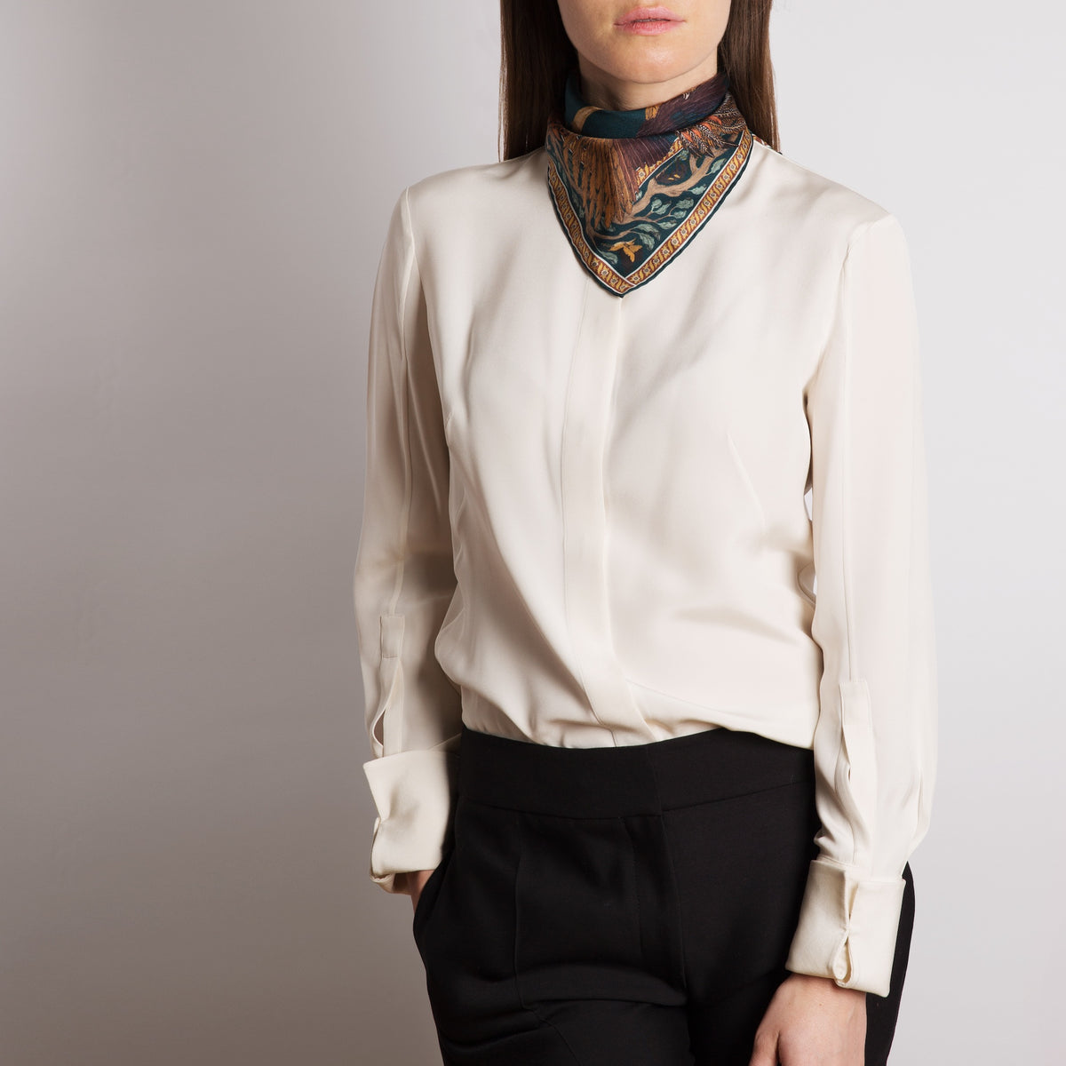 The Pheasant Tree Silk Twill Scarf 42 – Sabina Savage