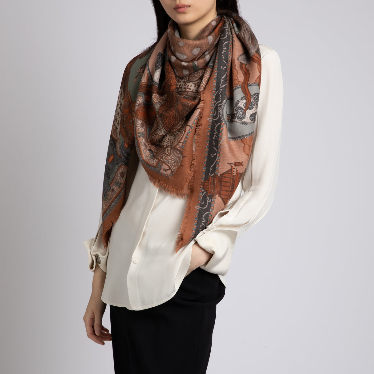 The Song Deer Wool Silk Shawl 135 – Sabina Savage