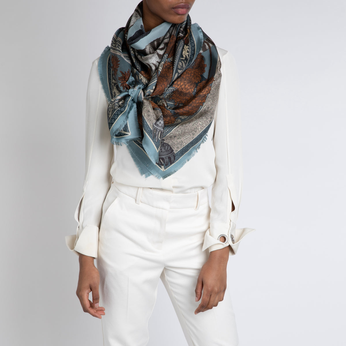 The Tiger Trap Silk Twill Shawl 135 – Sabina Savage