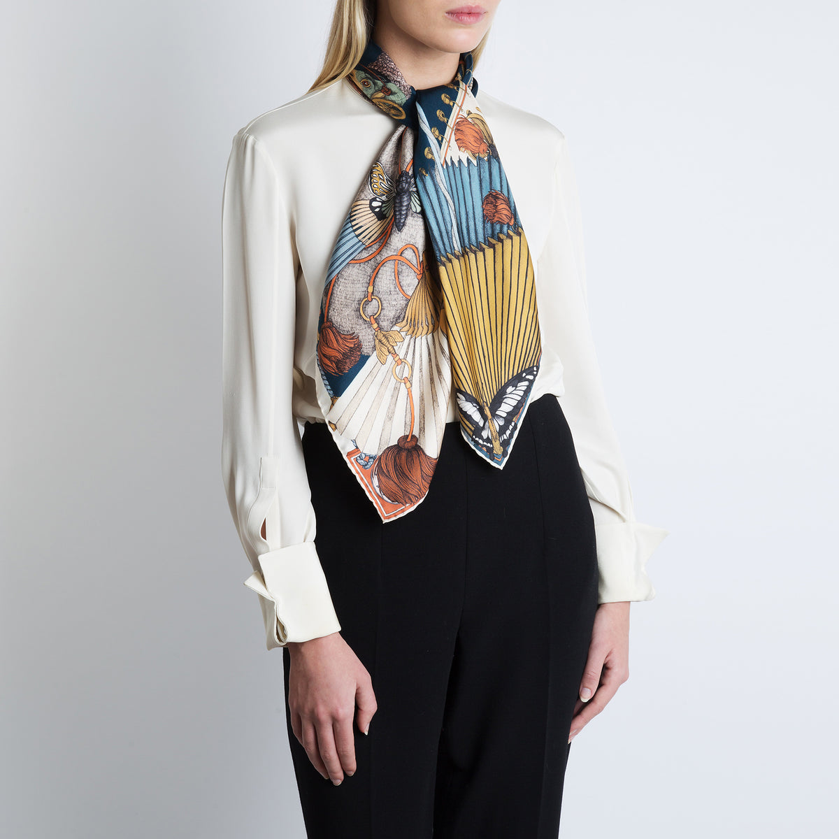 The Spoonbill and Jindo Silk Twill Scarf 90 – Sabina Savage