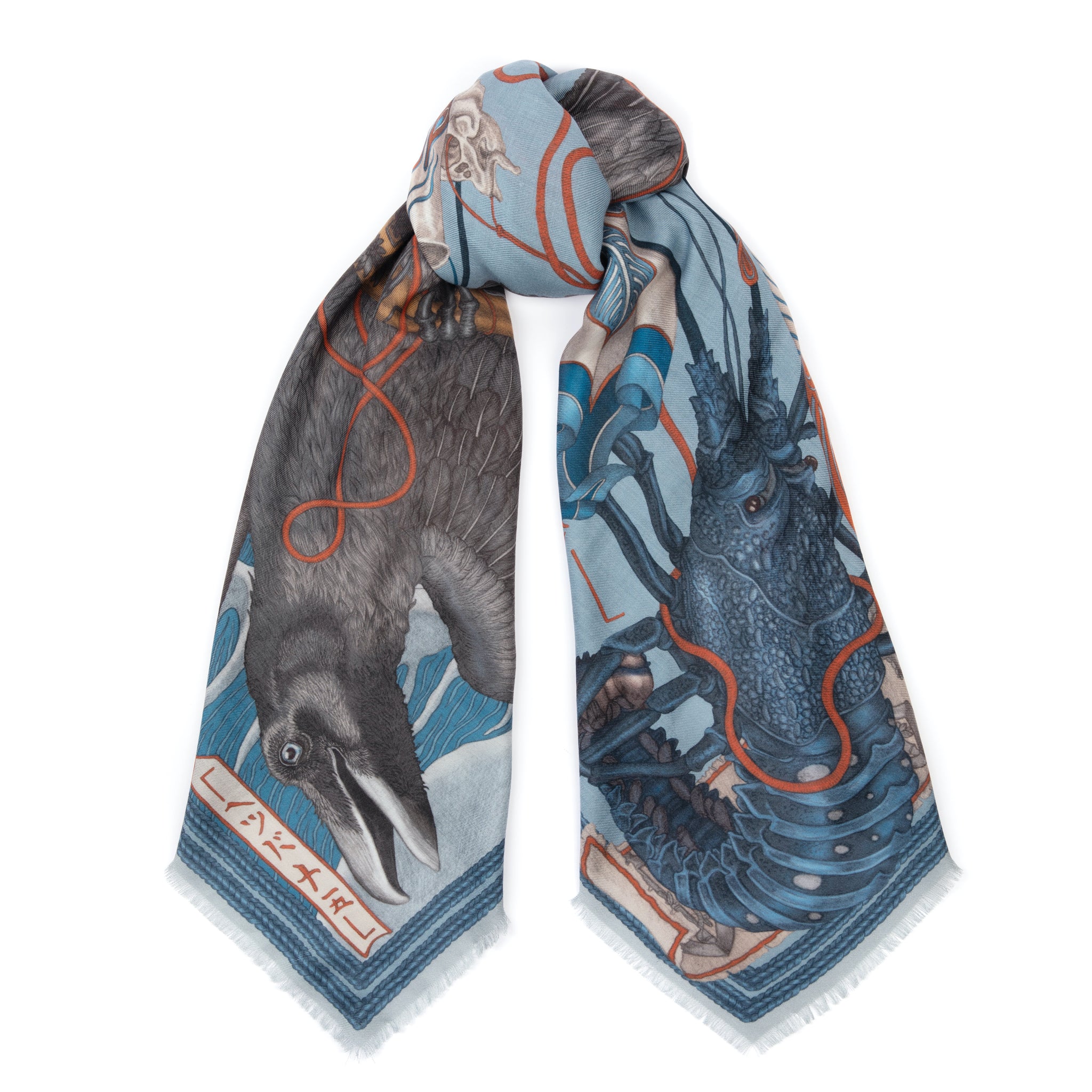 Koinobori Karasu Wool Silk Shawl 135 – Sabina Savage