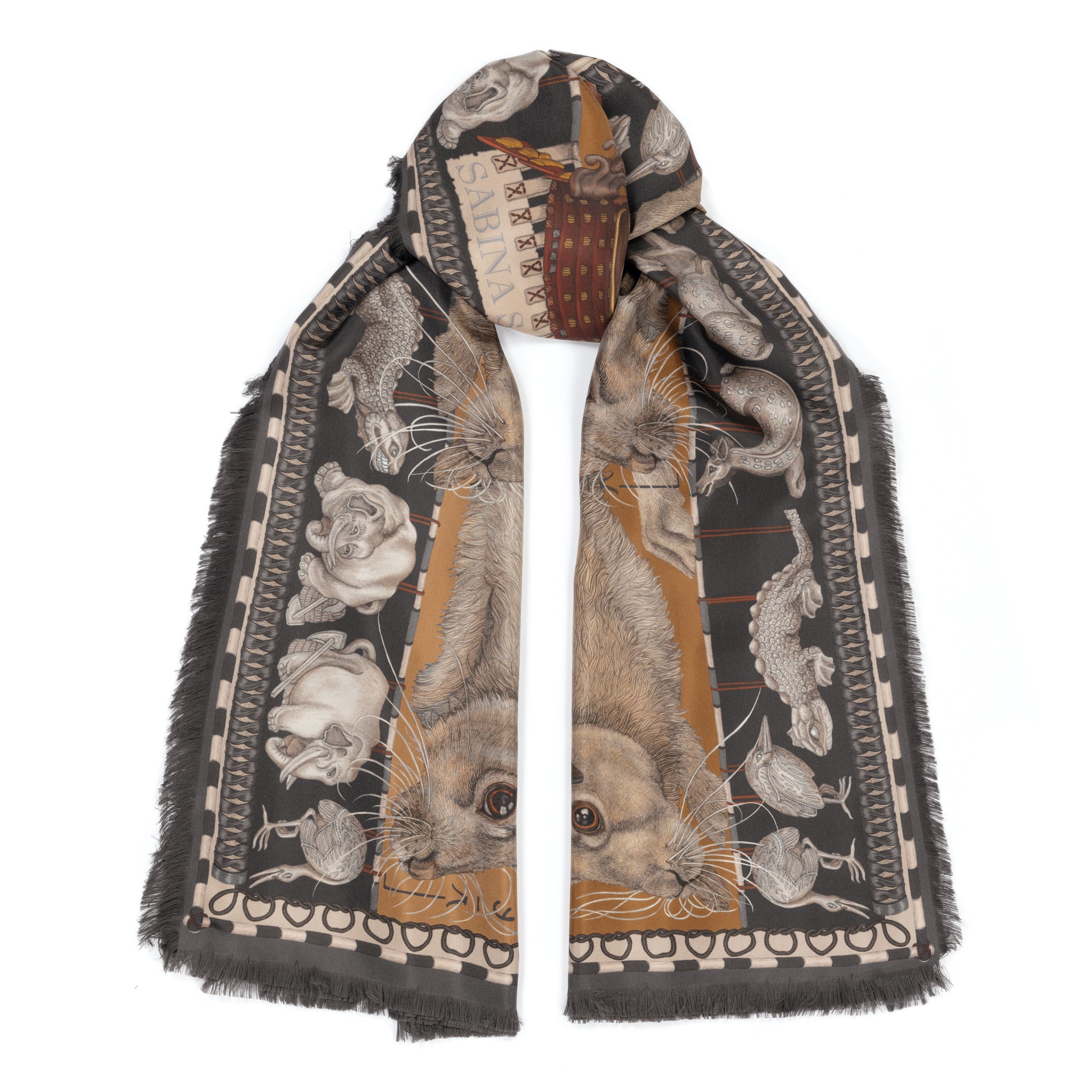 The Floating Rabbits Silk Twill Shawl Rectangle – Sabina Savage