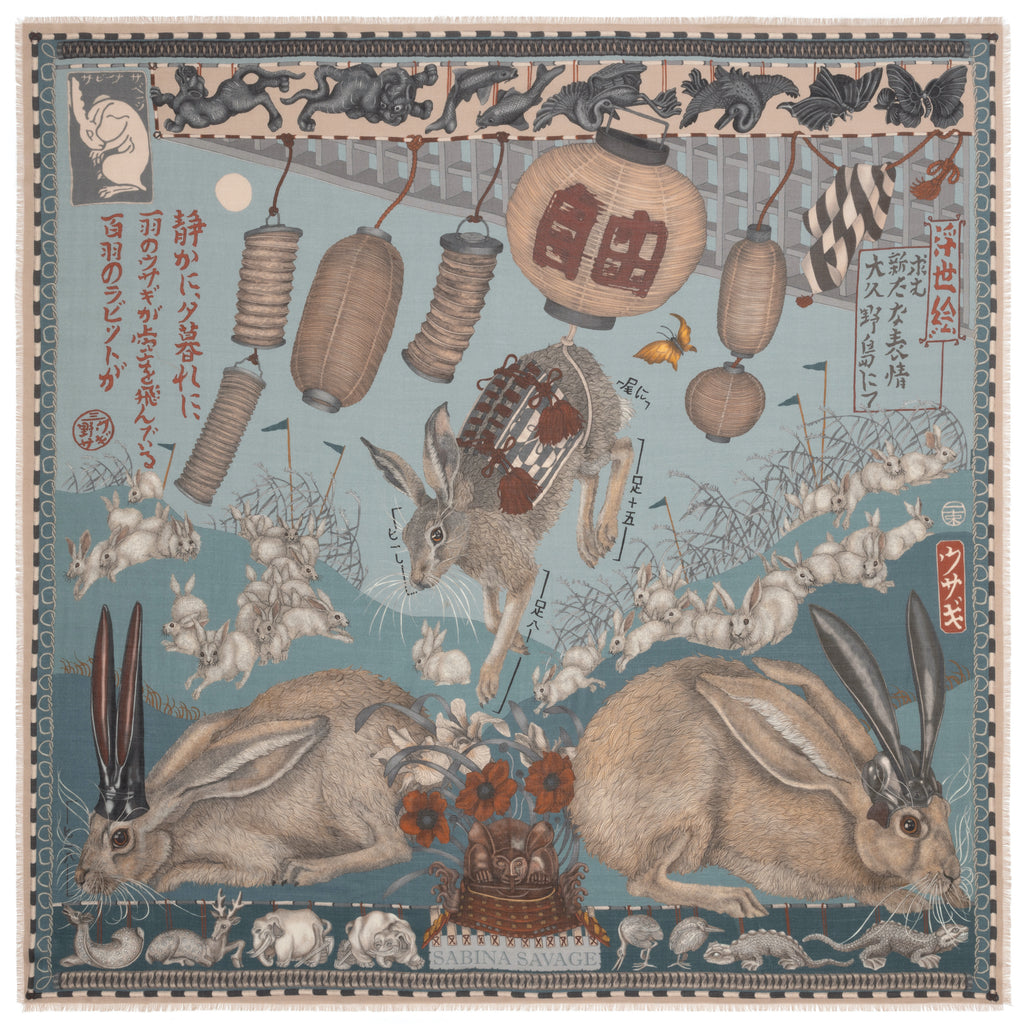 Floating Wool The Floating Rabbits Wool Silk Shawl 135 – Sabina Savage