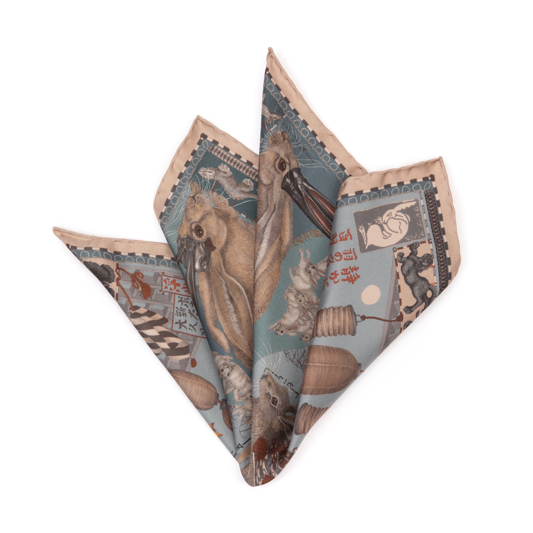 ゆか様manimaris Bunny scarf The Floating Rabbits Silk Twill Scarf 42 – Sabina Savage