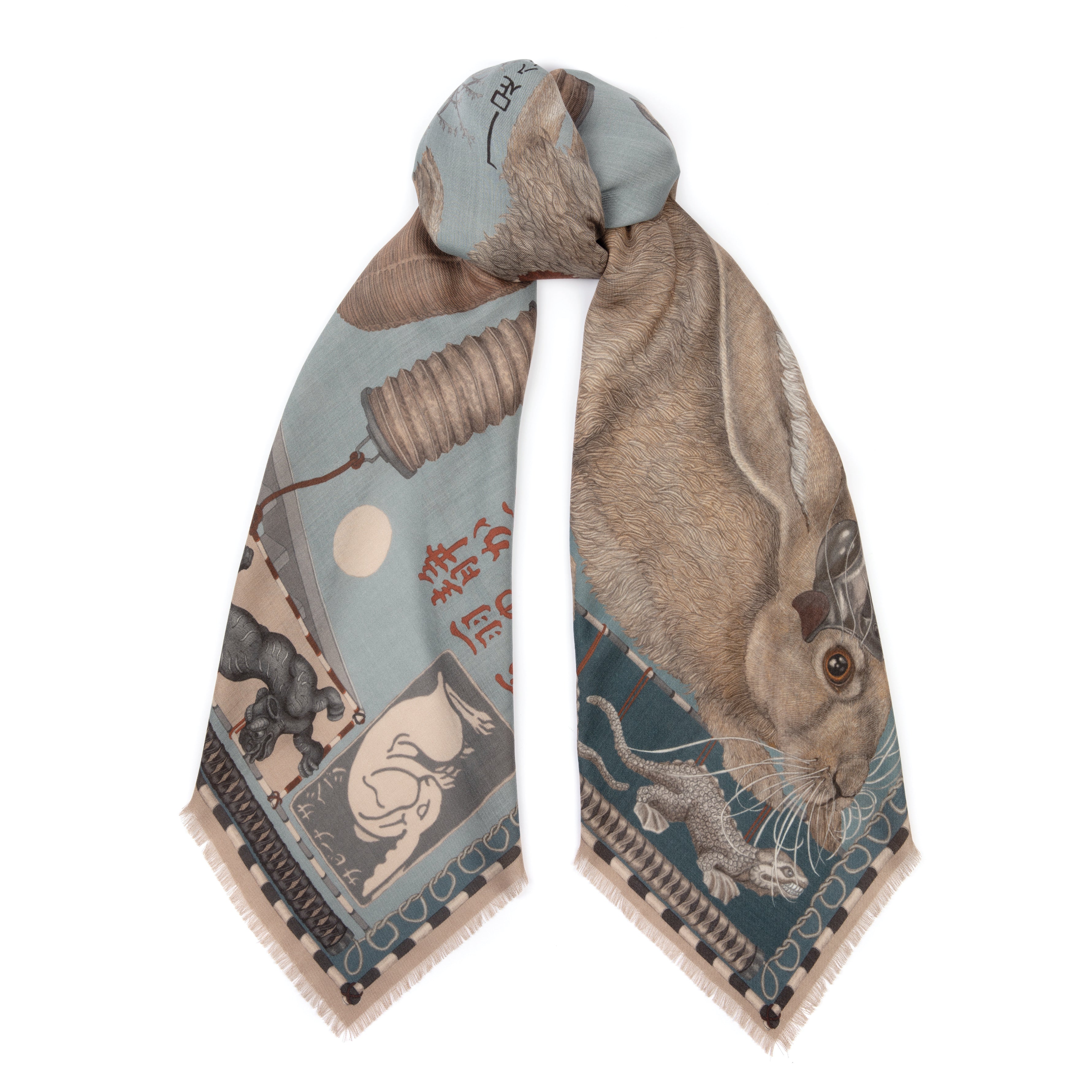 Floating Wool The Floating Rabbits Wool Silk Shawl 135 – Sabina Savage
