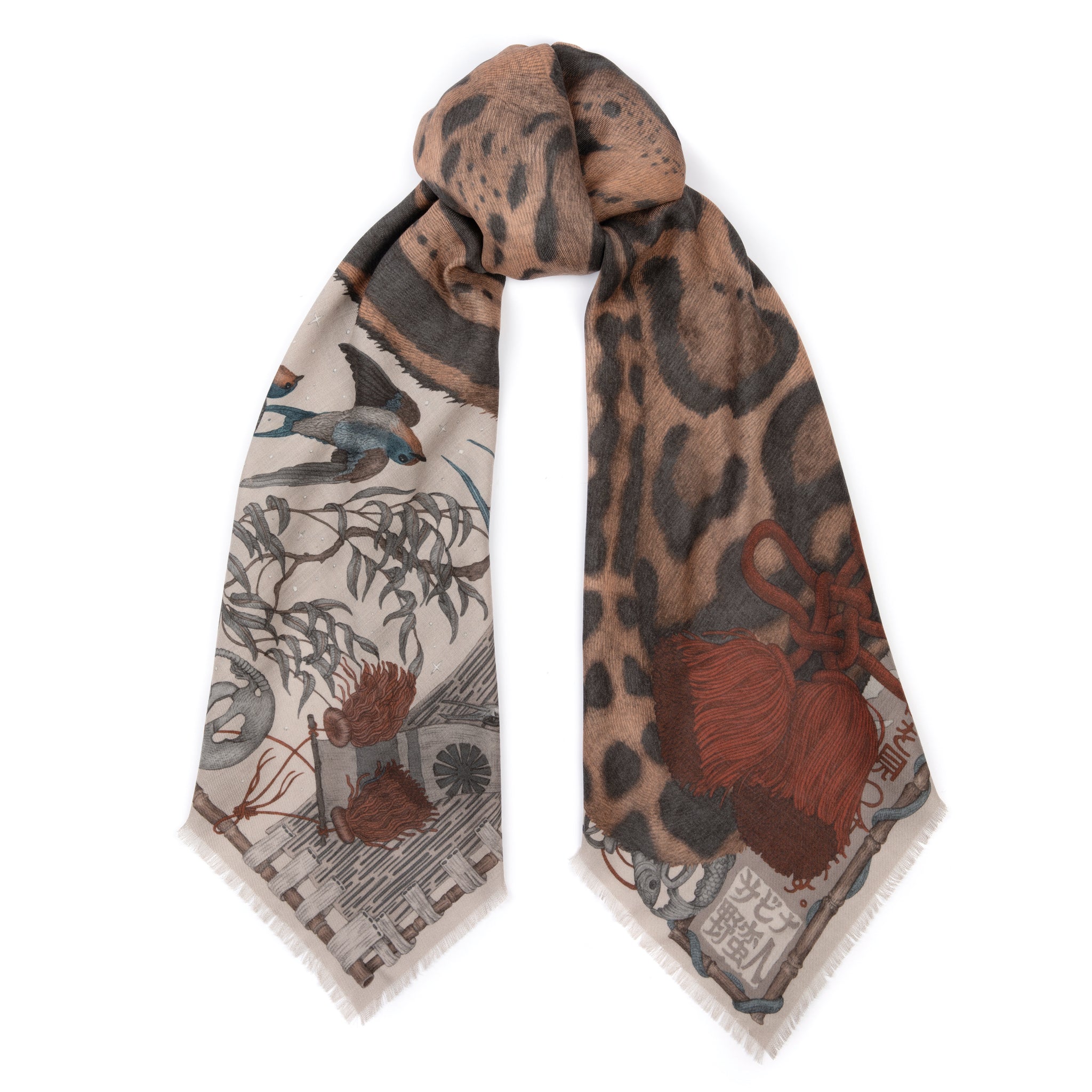Women's Lightweight Cheetah Print Scarf - Fashion Animal