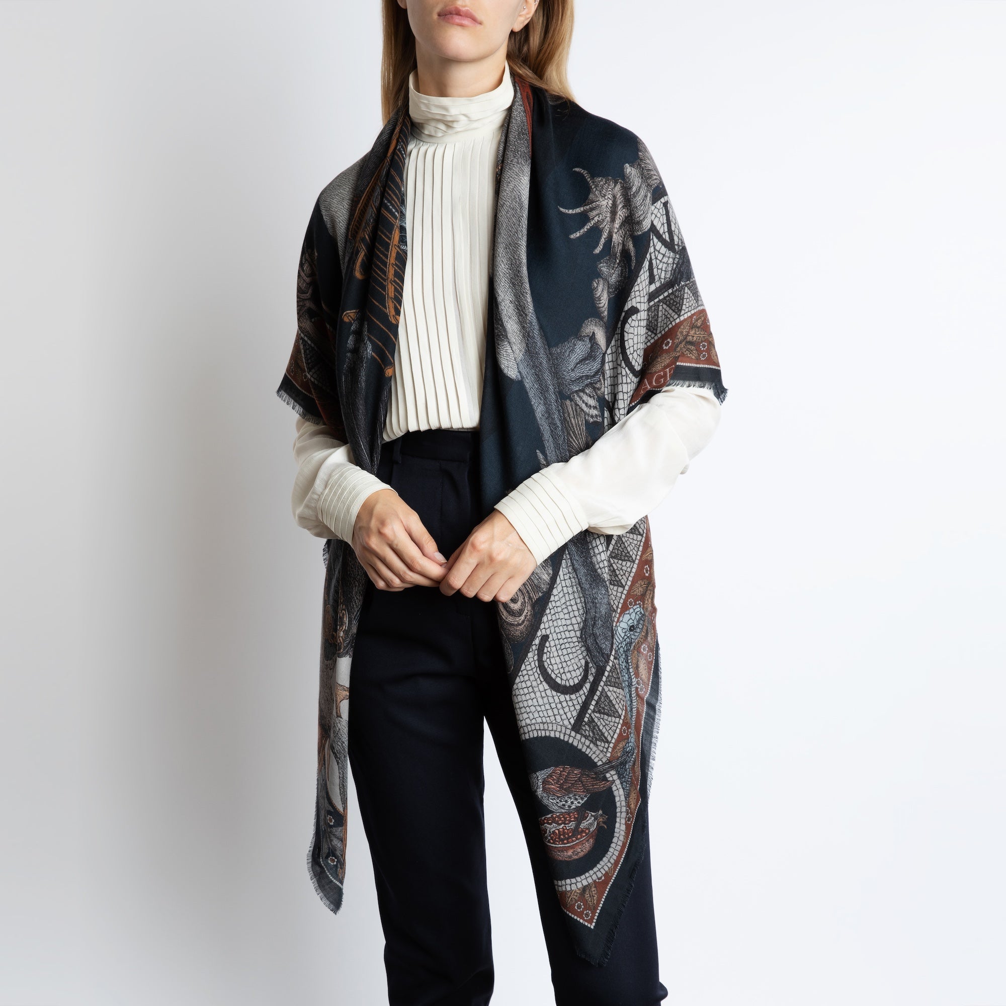Cave Canem Cashmere Shawl 135 – Sabina Savage