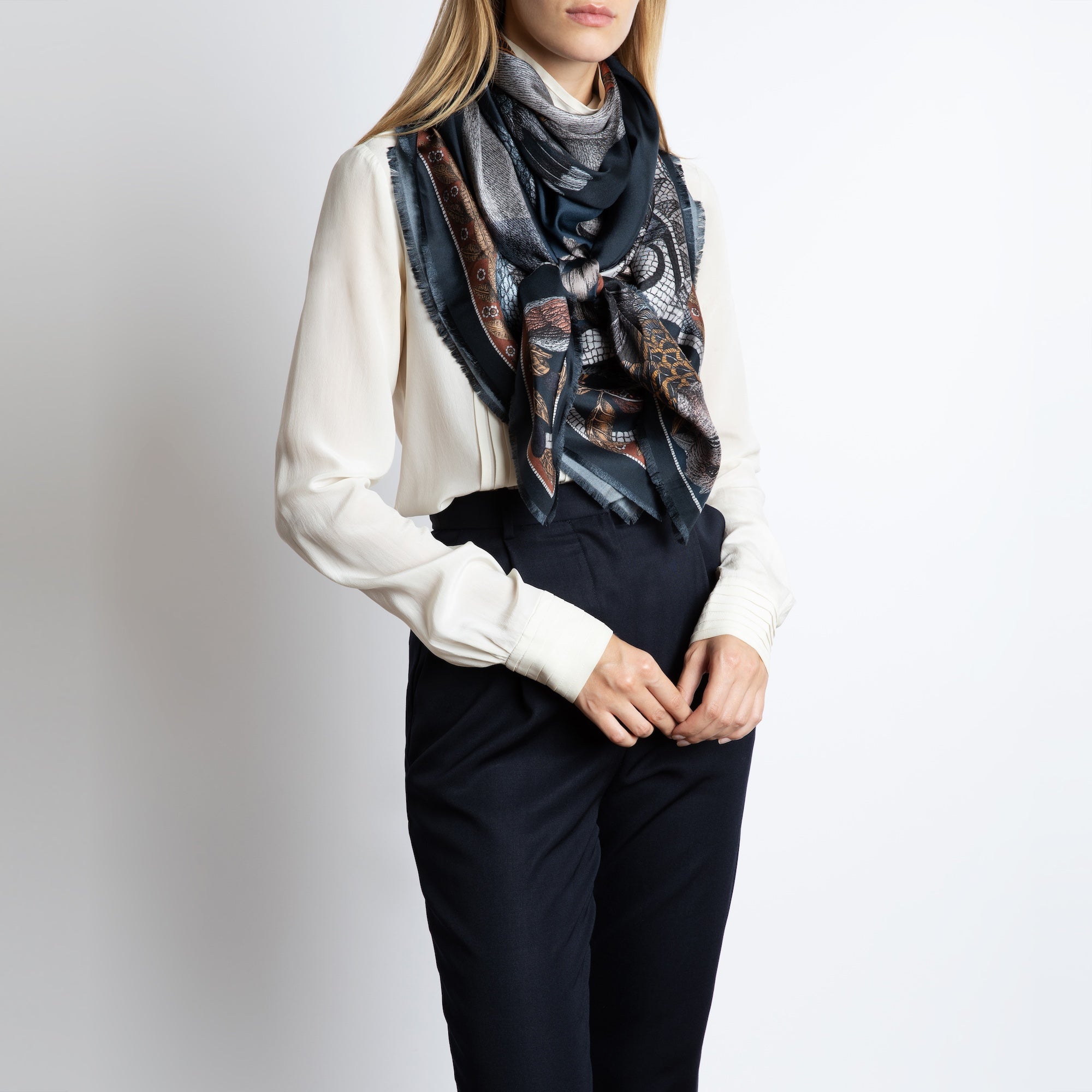 Cave Canem Silk Twill Shawl 135 – Sabina Savage