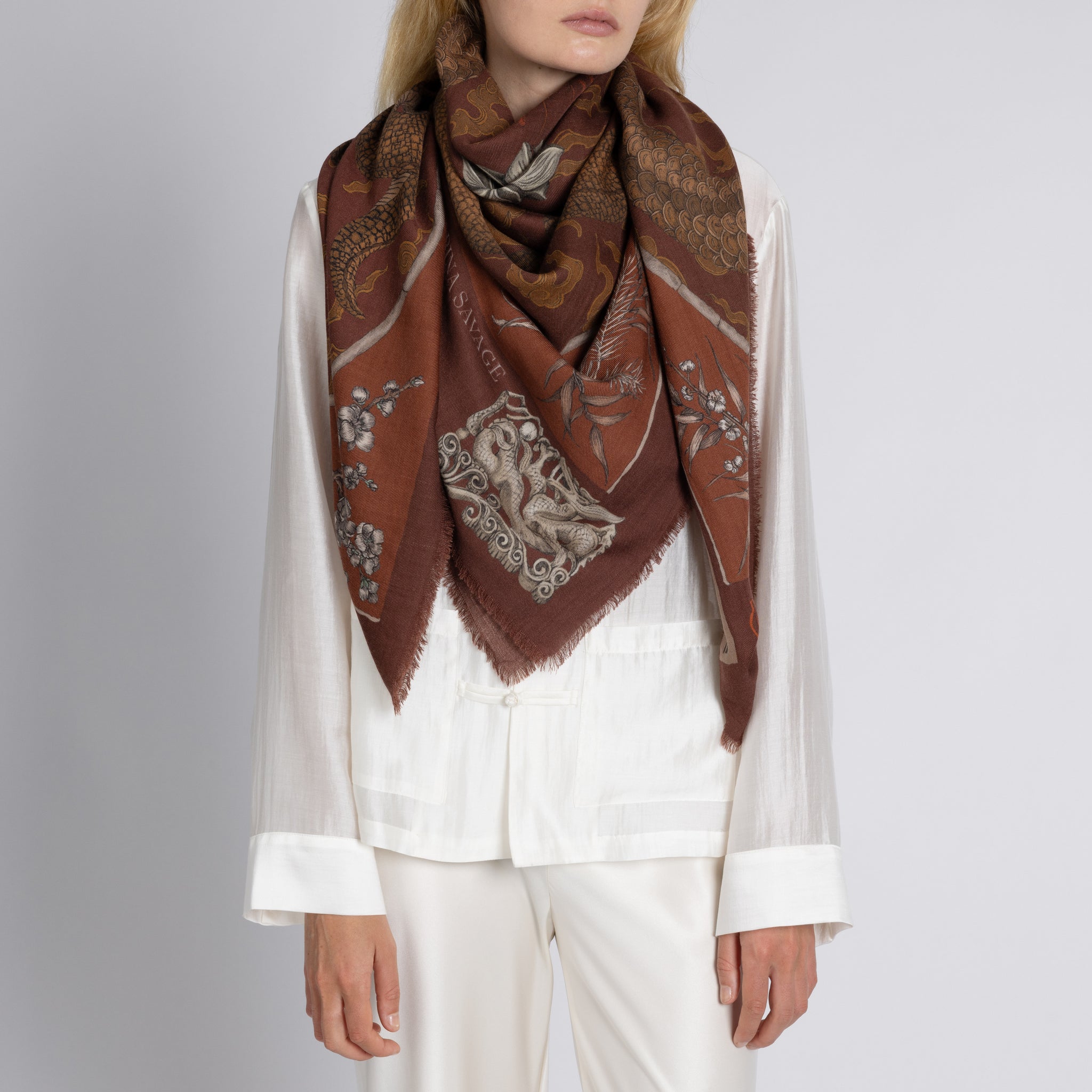 Chasing The Pearl Wool Silk Shawl 135 – Sabina Savage