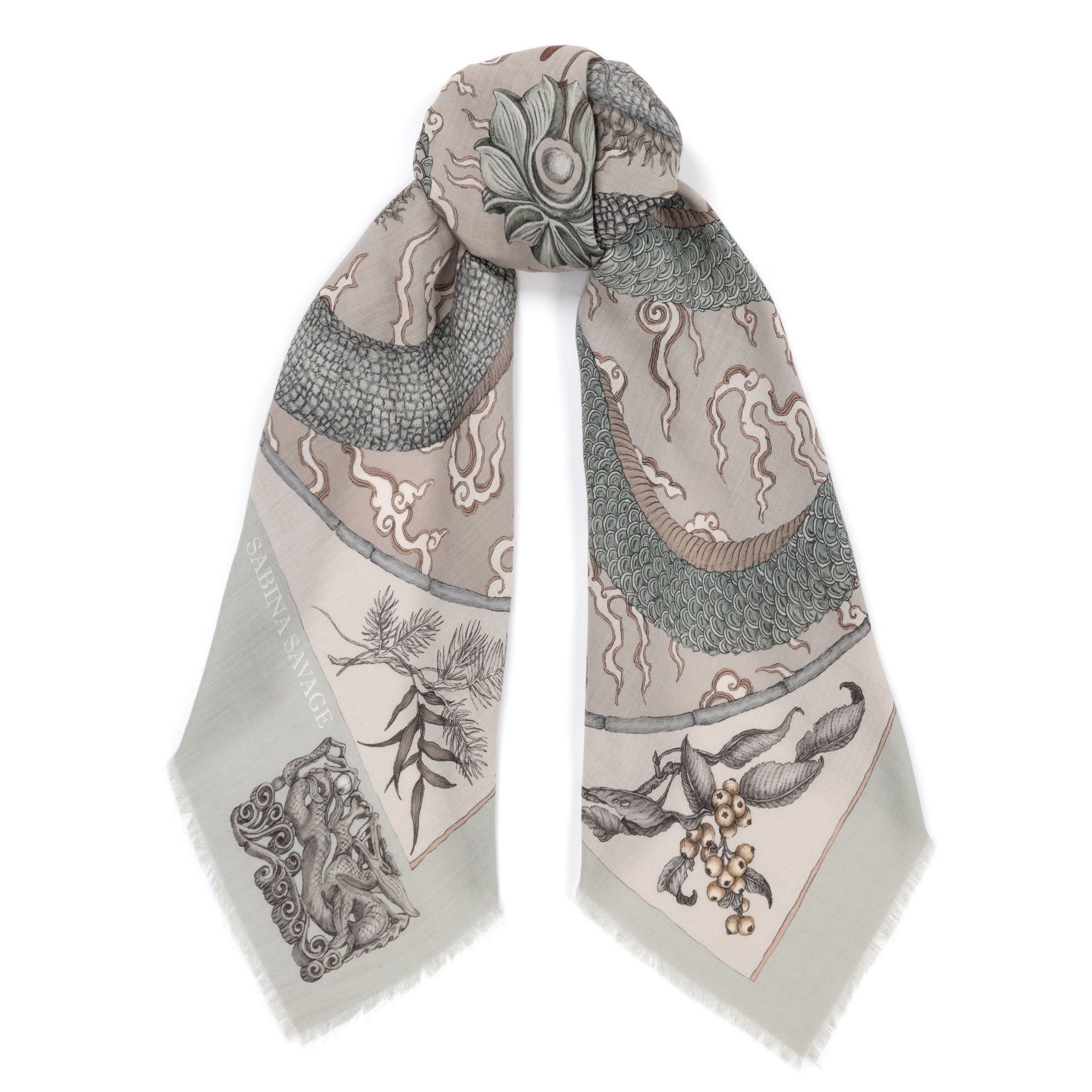 Chasing The Pearl Wool Silk Shawl 135 – Sabina Savage