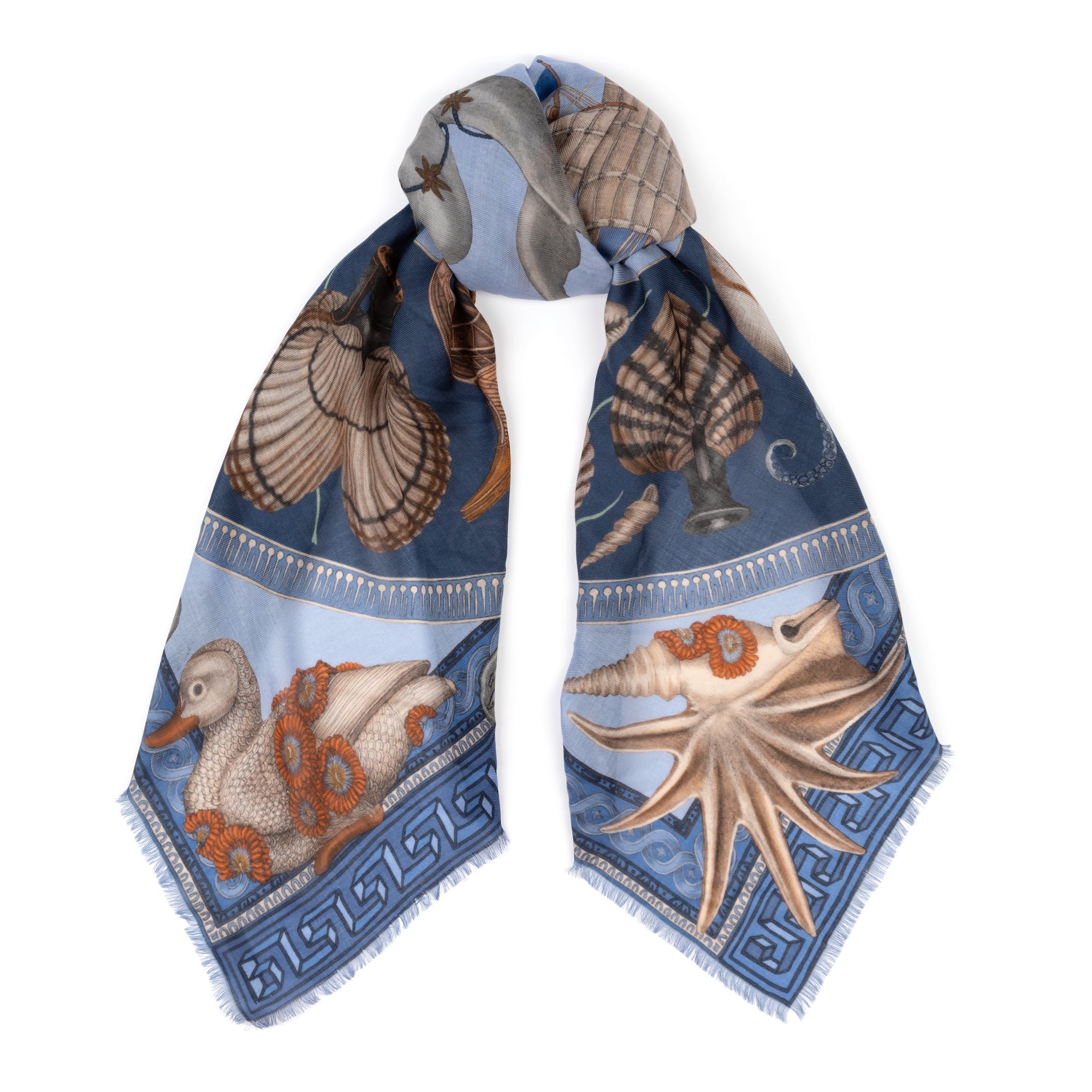 Dancing Delphinus Cashmere Shawl 135 – Sabina Savage