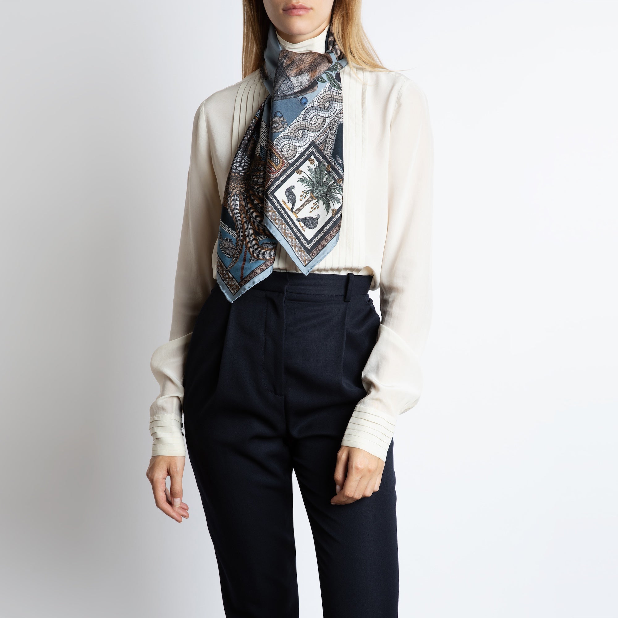 Fortuna's Box Silk Twill Scarf 90 – Sabina Savage