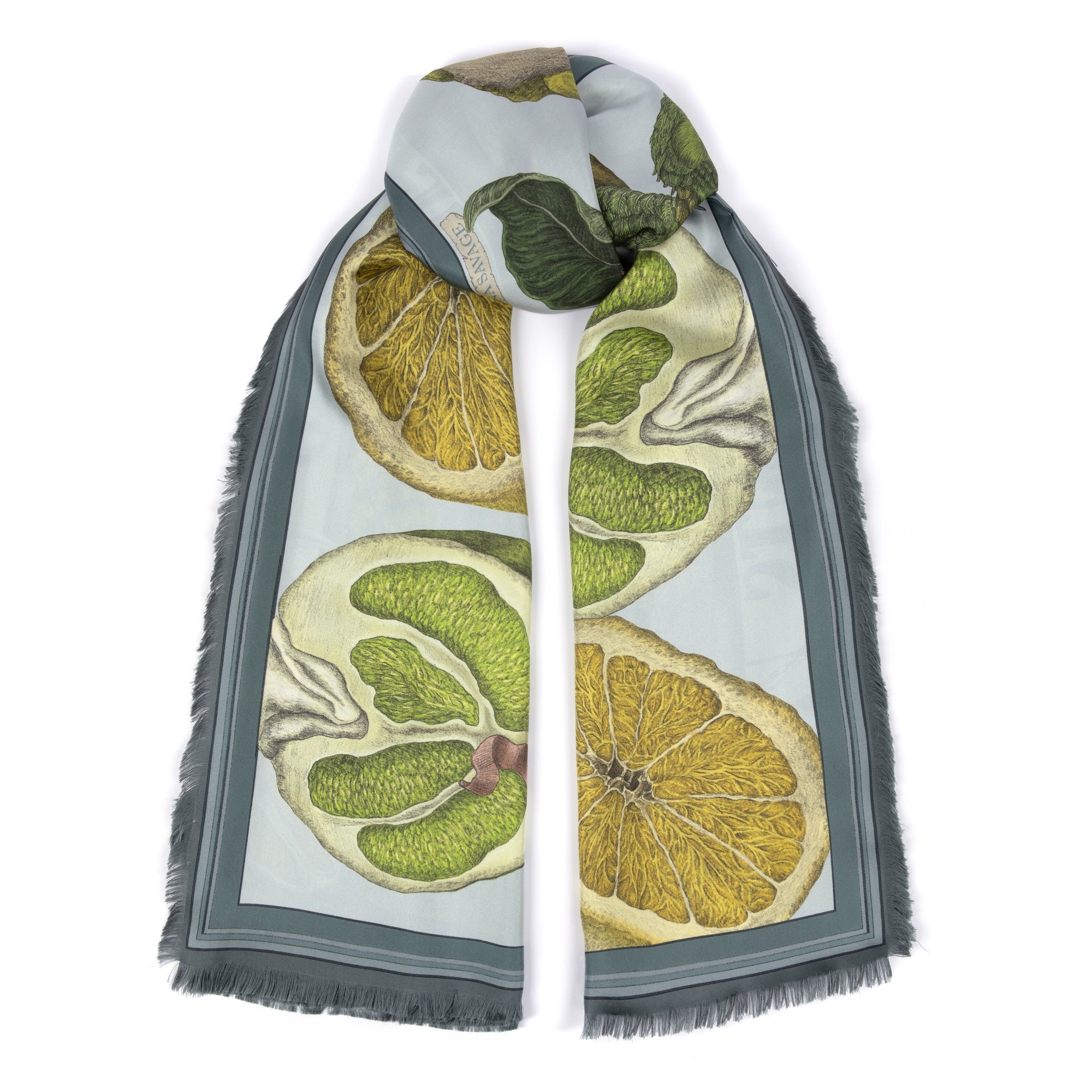 Oranges and Lemons Silk Twill Rectangle – Sabina Savage