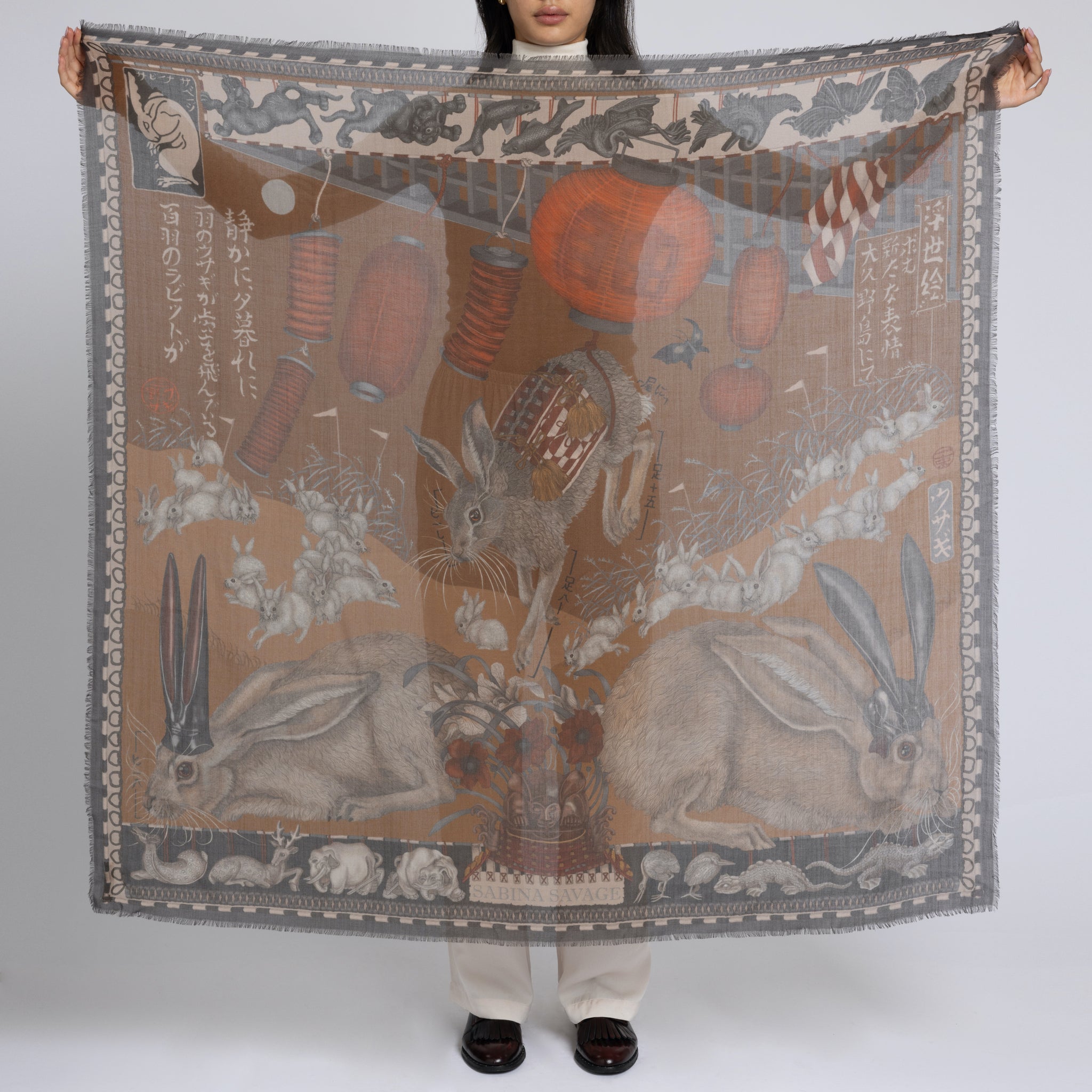 小物 00s archive goa rabbit far stall paisley The Floating Rabbits Cashmere Shawl 135 – Sabina Savage
