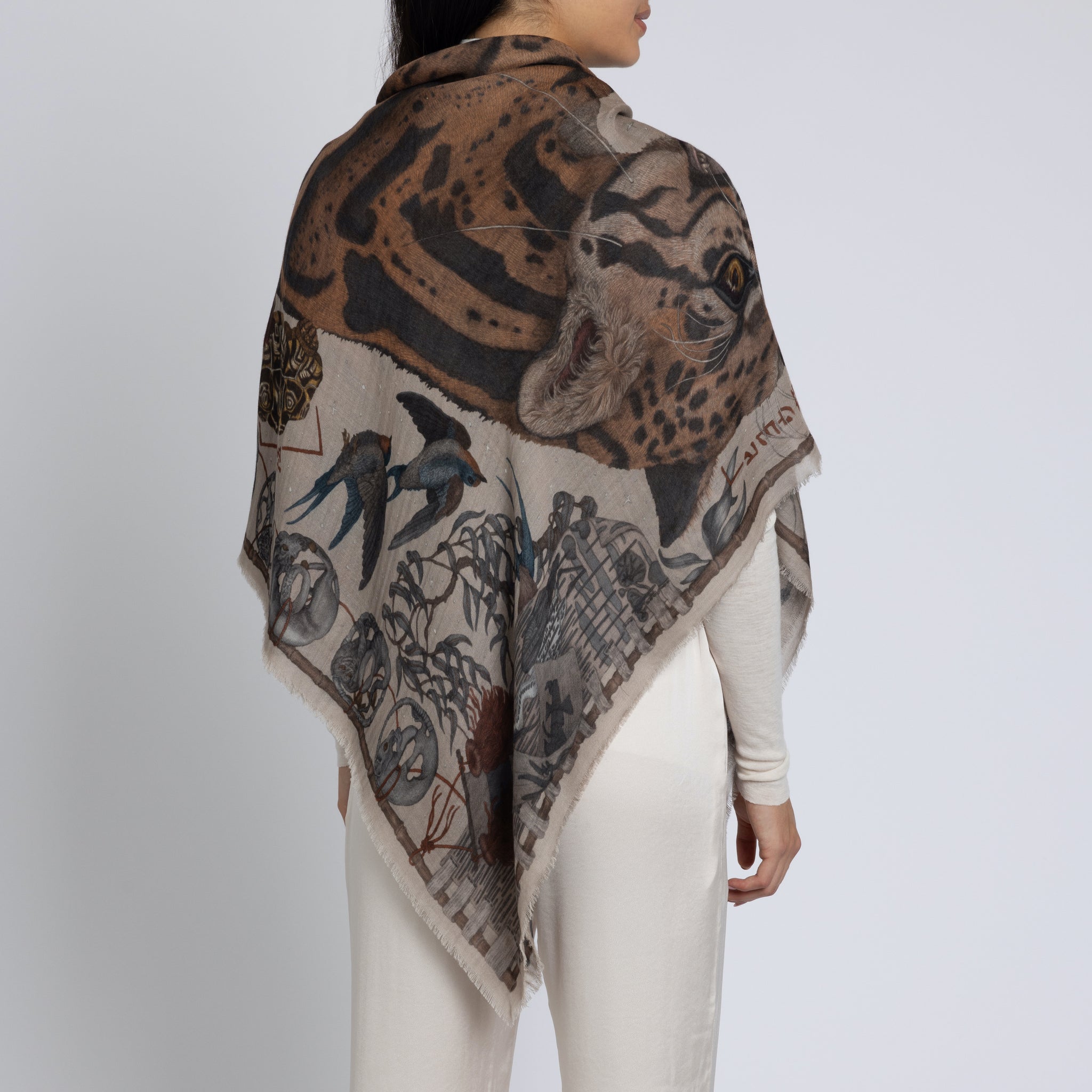 The Lunar Leopard Cashmere Shawl 135 – Sabina Savage