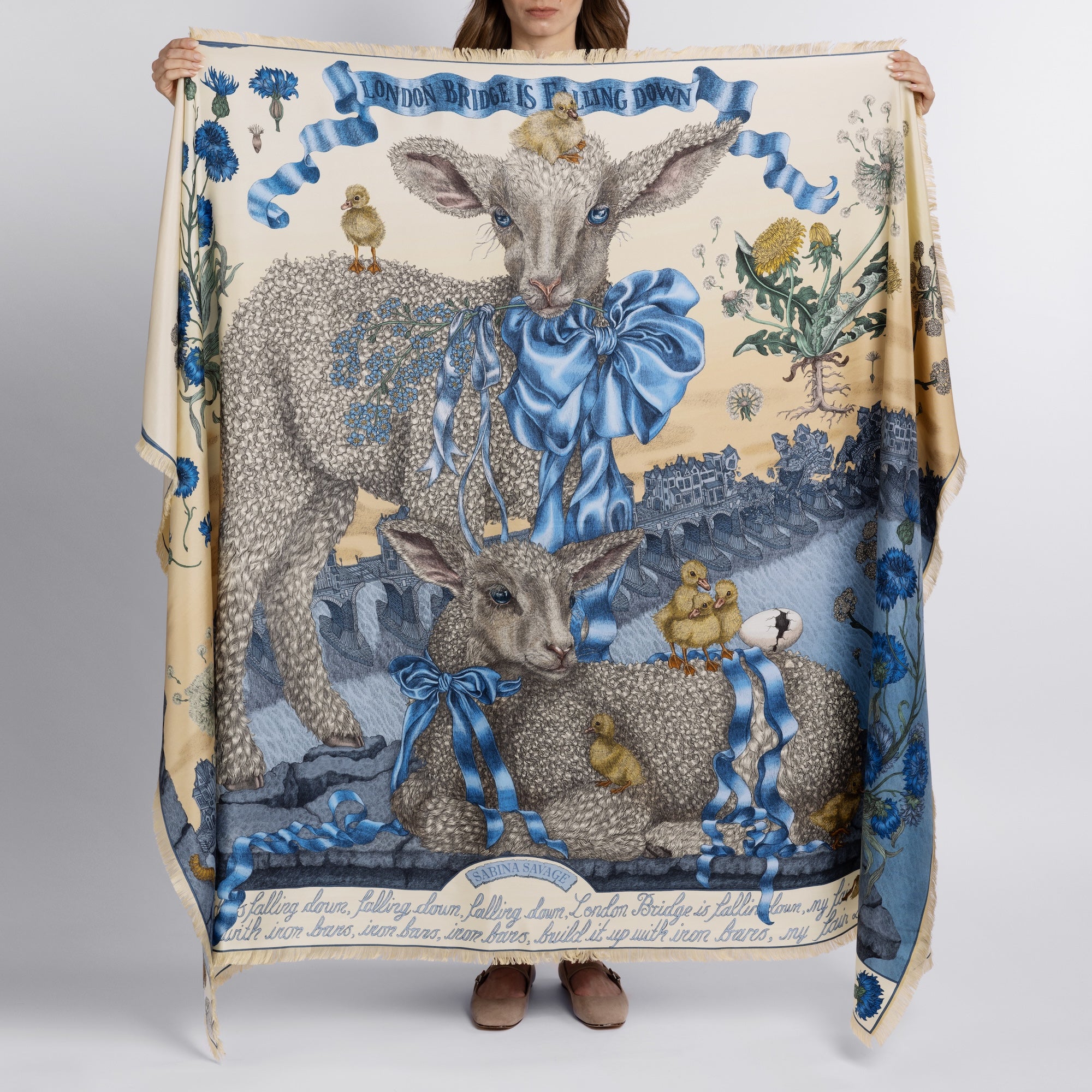 London Bridge is Falling Down Silk Twill Rectangle – Sabina Savage