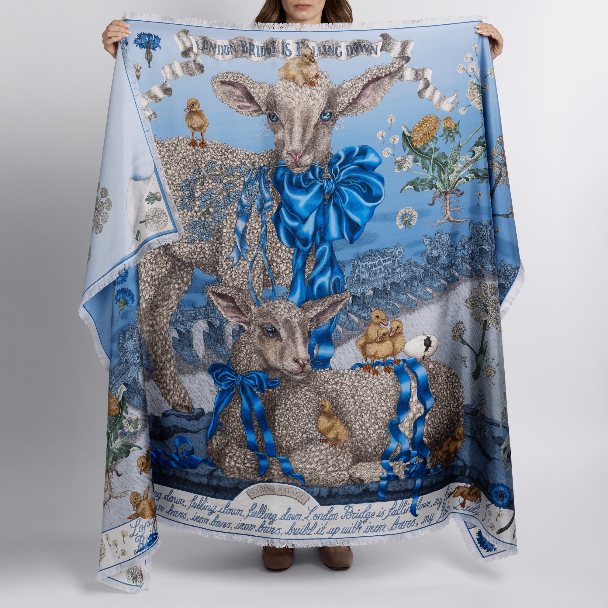 London Bridge is Falling Down Silk Twill Rectangle – Sabina Savage