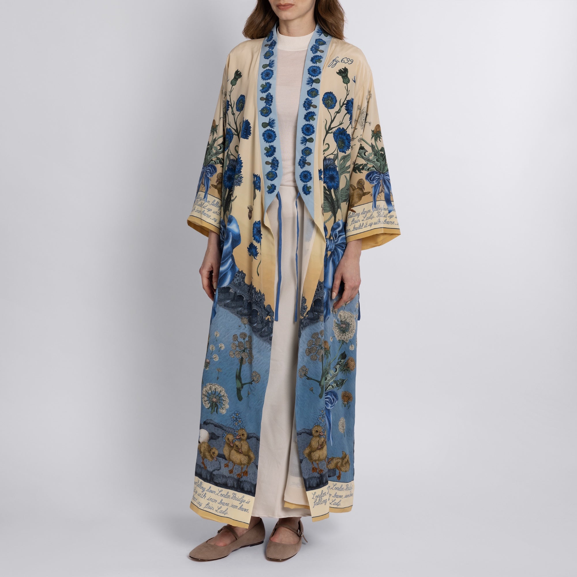London Bridge is Falling Down Loose Silk Robe – Sabina Savage