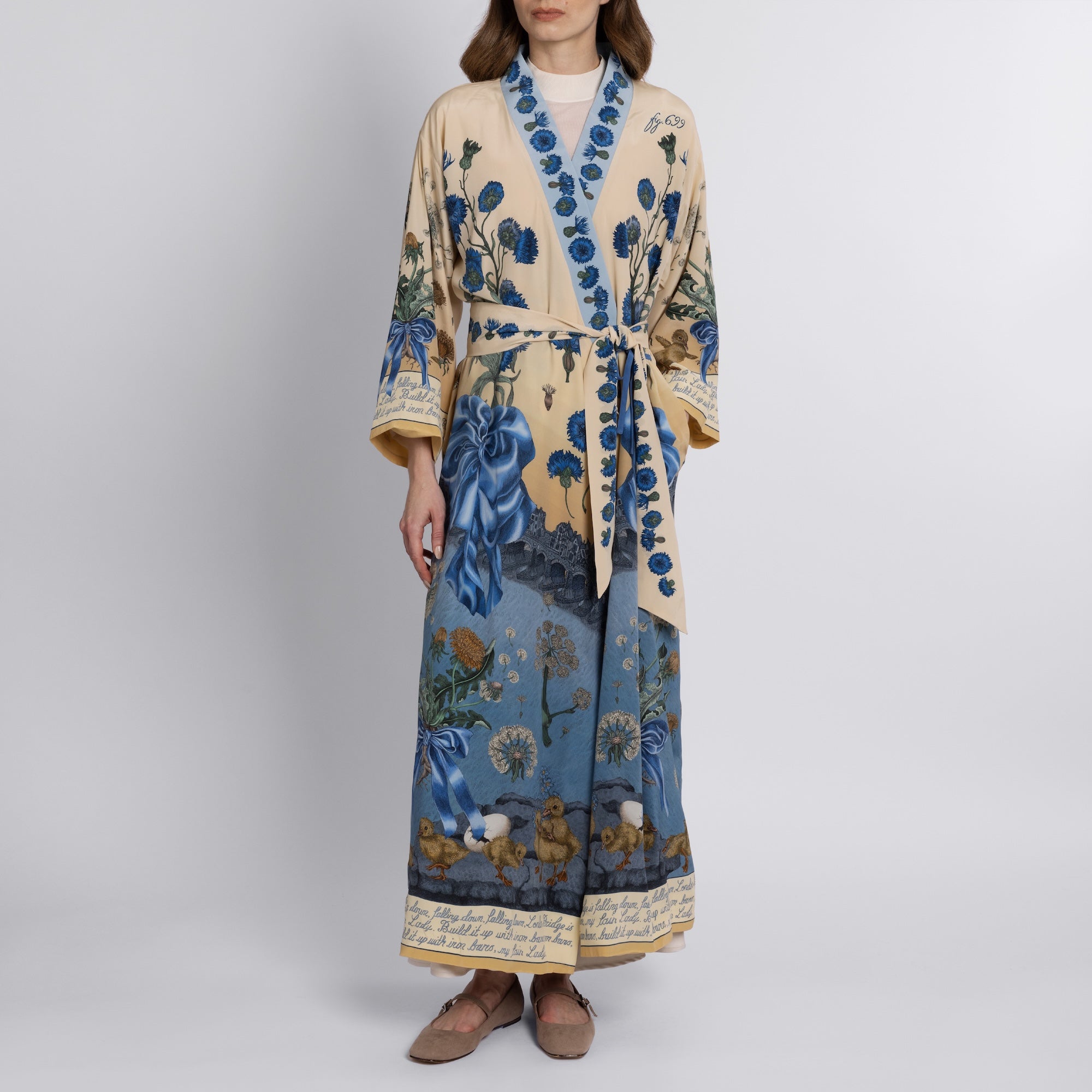 London Bridge is Falling Down Loose Silk Robe Sabina Savage London Bridge is Falling Down Loose Silk Robe Sabina Savage