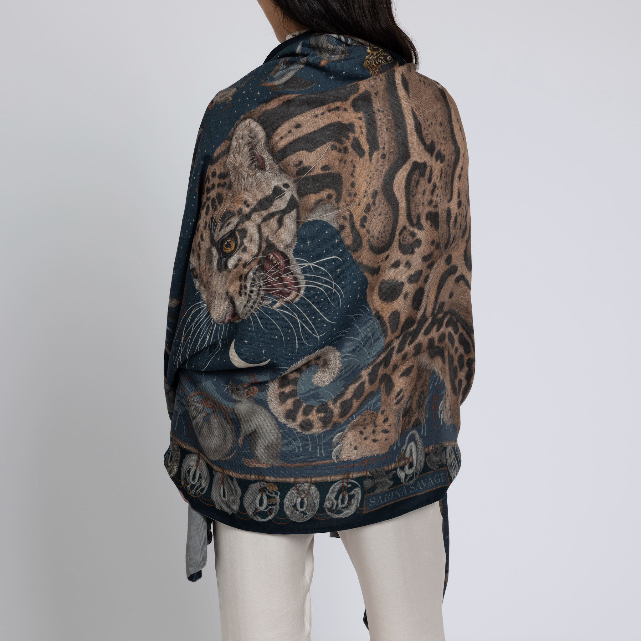 The Lunar Leopard Cashmere-Lined Stole – Sabina Savage