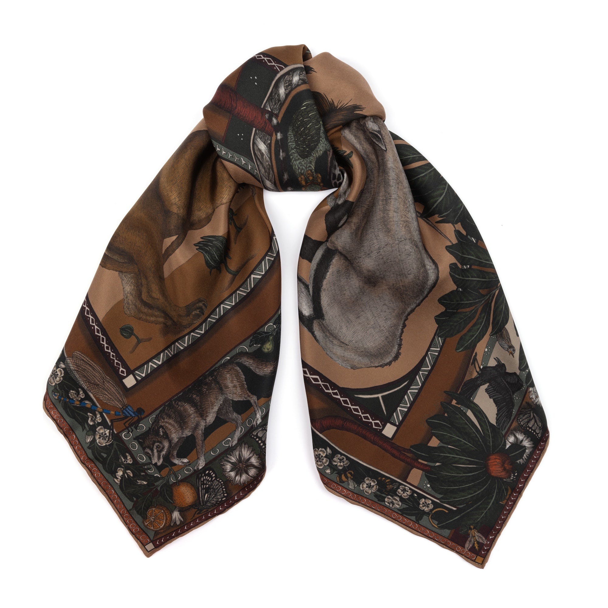 tobacco scarf Pure Cashmere Triangle Tobacco Description An elegant and unique design Monogram wool cashmere scarf tobacco