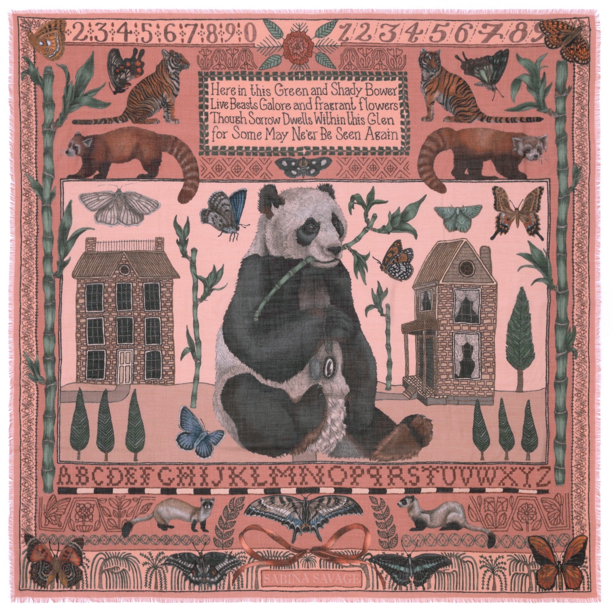 The Butterfly Panda Cashmere Shawl 135 – Sabina Savage