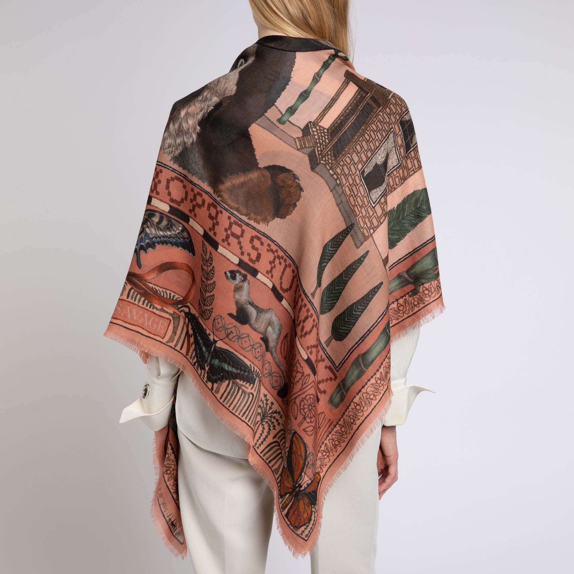 The Butterfly Panda Cashmere Shawl 135 – Sabina Savage