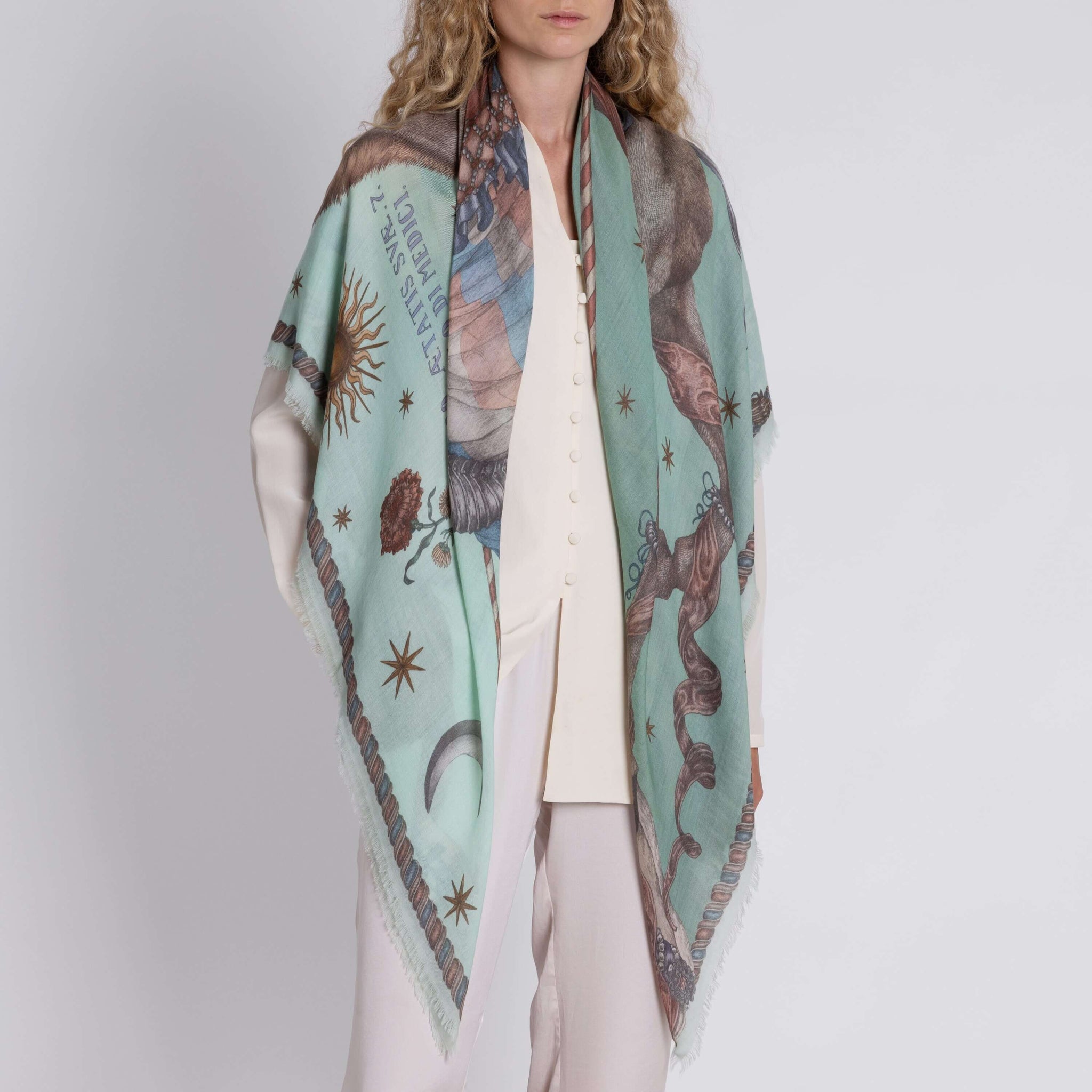 ラブカSAPPHIRE MOON 朝香果林 SECE The Lunar Leopard Wool Silk Shawl 135 – Sabina Savage
