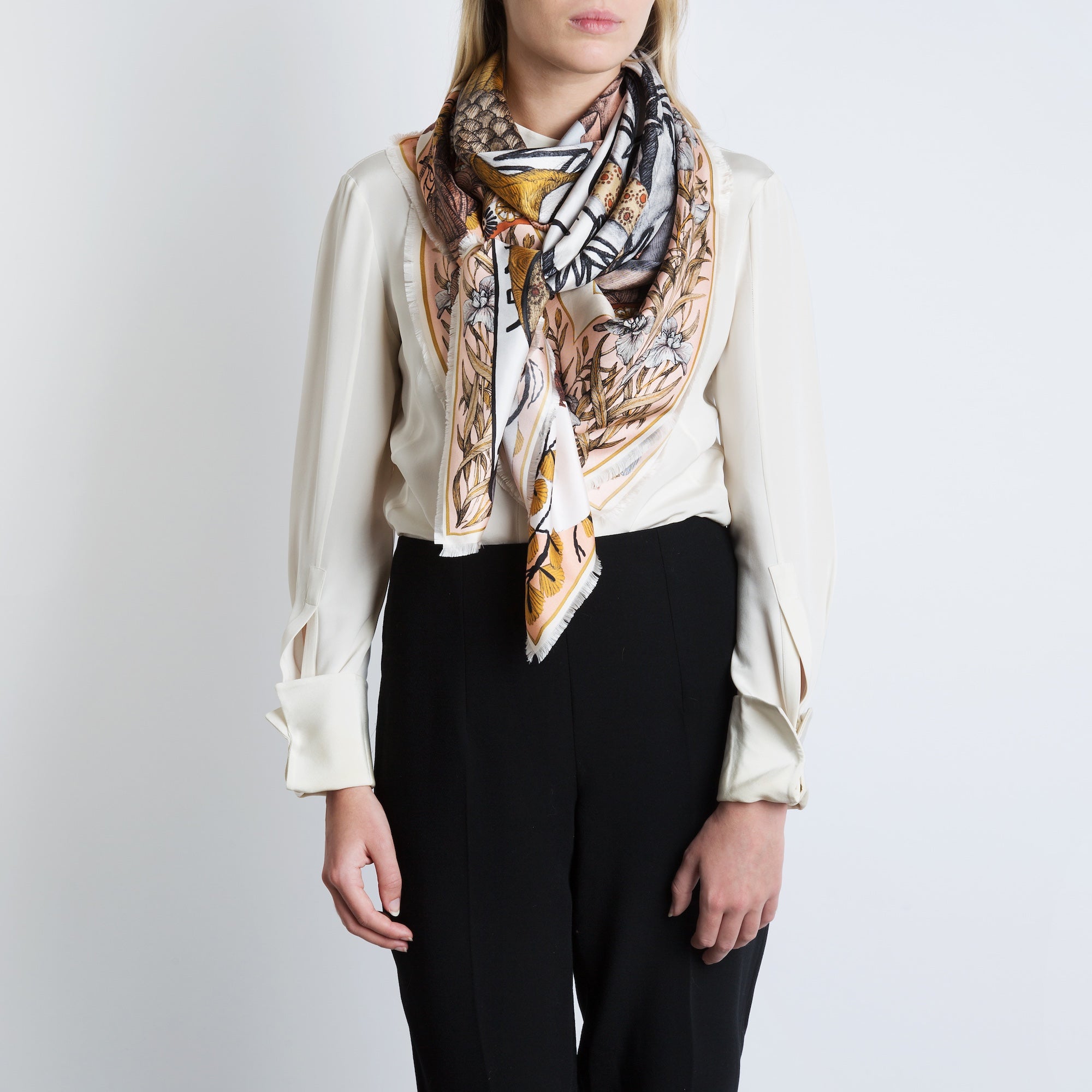 The Cunning Kitsune Silk Twill Shawl 135 – Sabina Savage