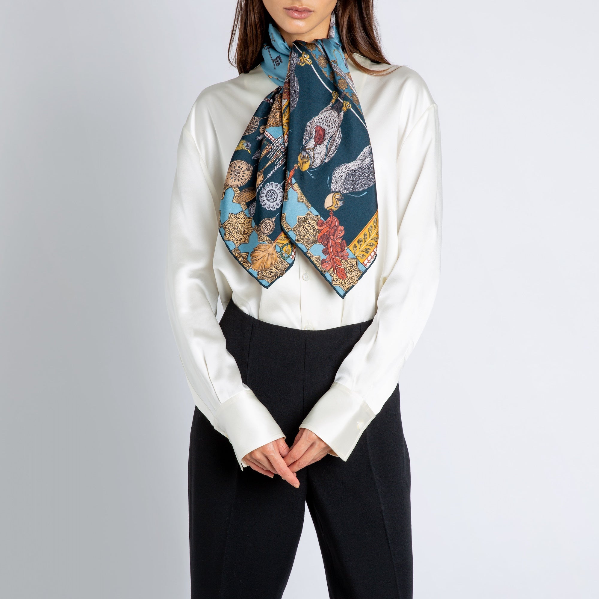The Dog's Treasure Silk Twill Scarf 90 – Sabina Savage