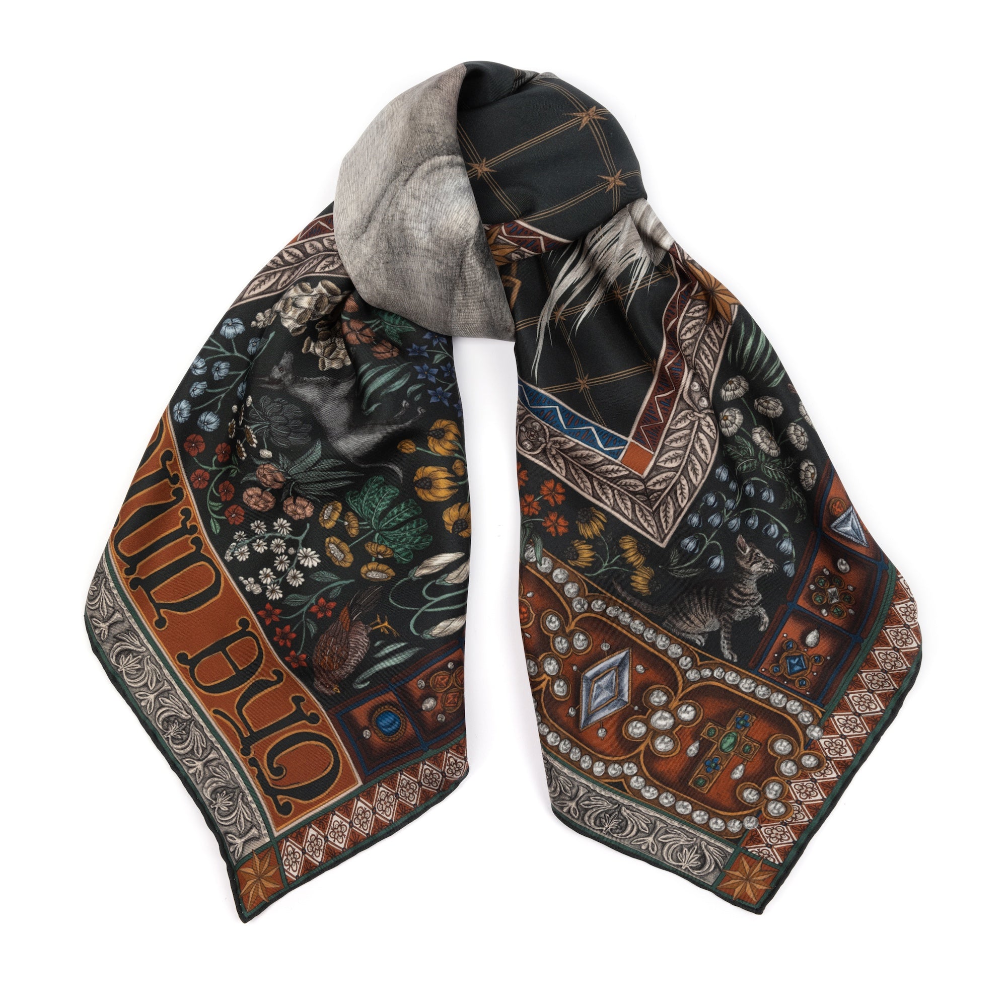  economics experiment scarf スカーフ The Exalted Unicorn Silk Twill Scarf 90 – Sabina Savage