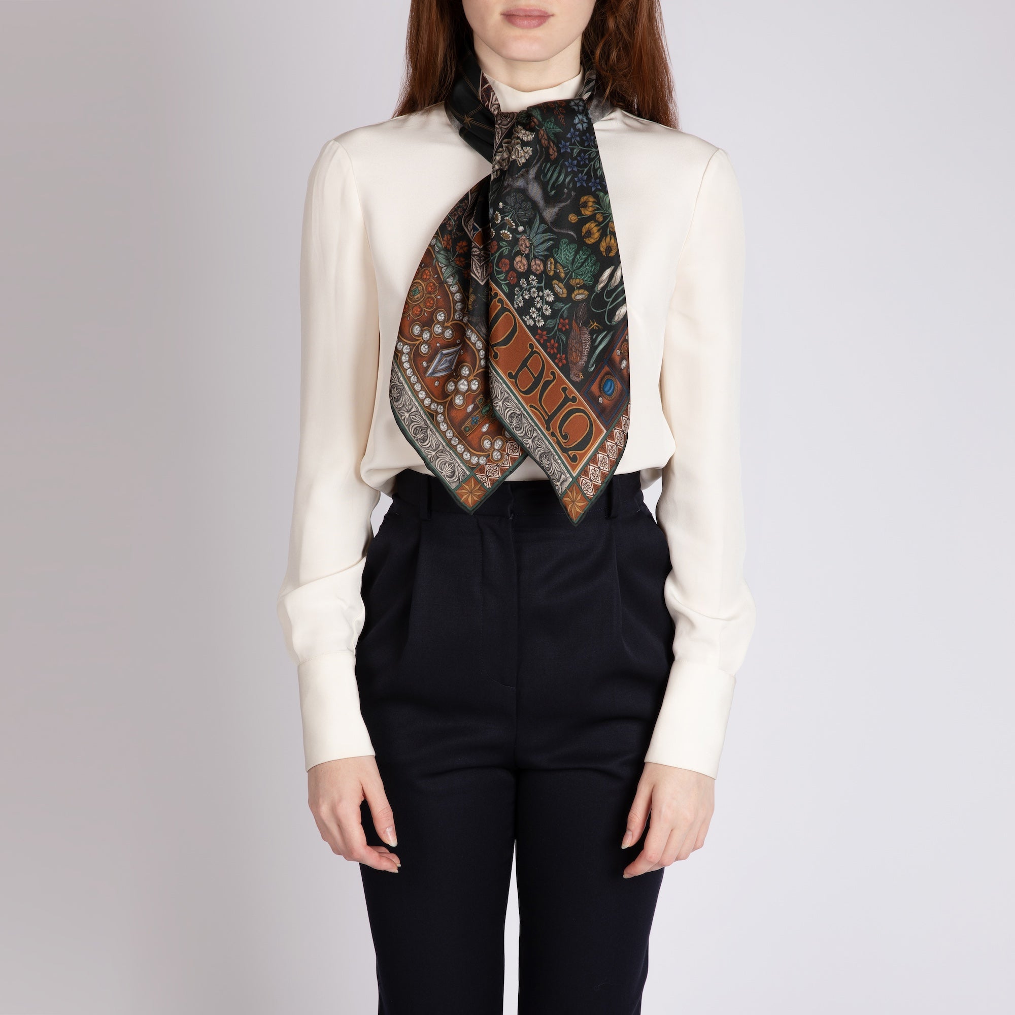 The Exalted Unicorn Silk Twill Scarf 90 – Sabina Savage