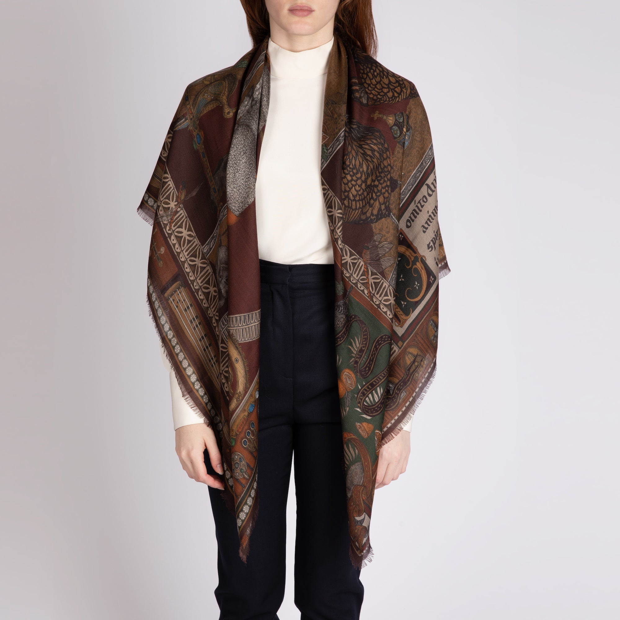 SALSATION サルセーション Shawl with Opening The Faithful Lamb Cashmere Shawl 135 – Sabina Savage