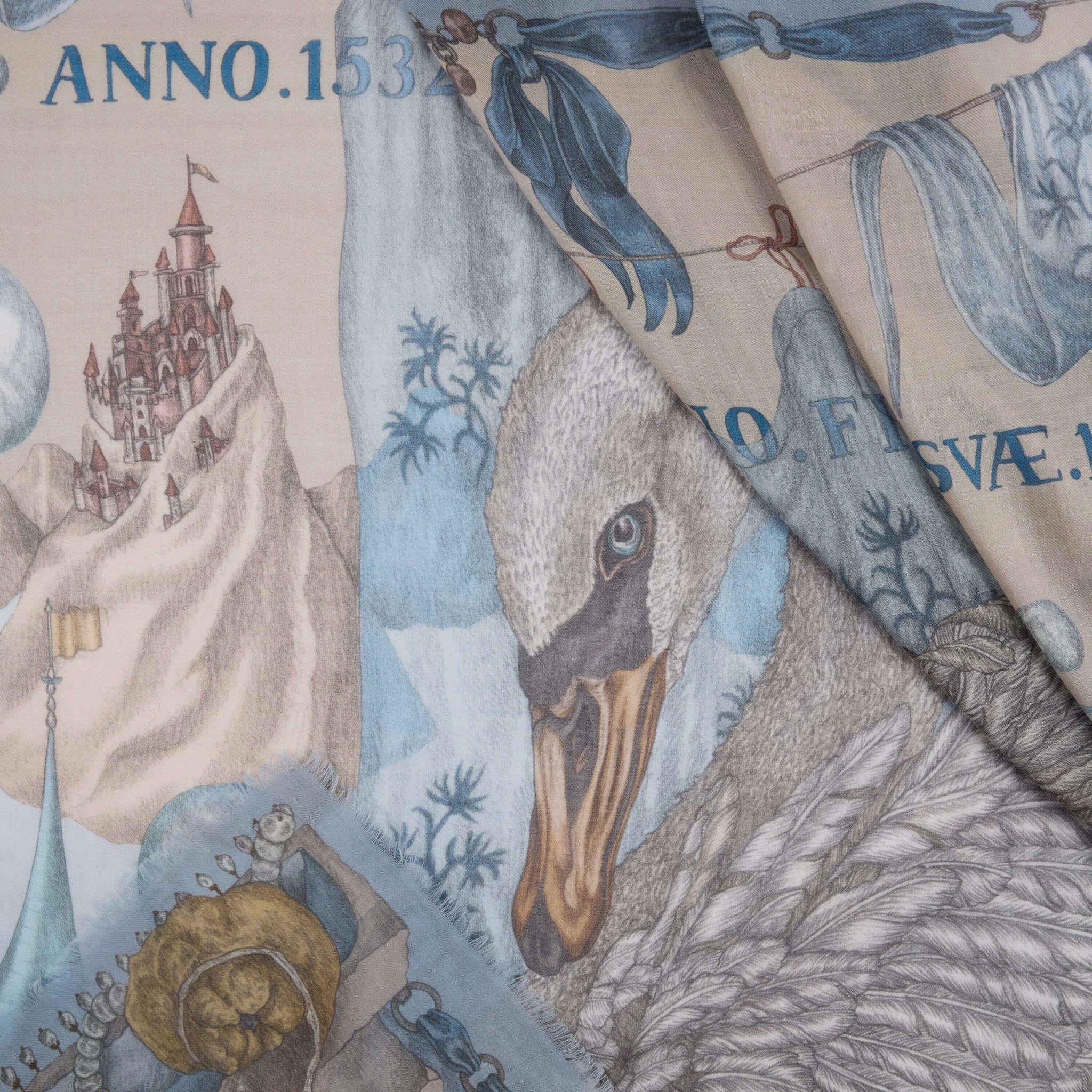 The Glass Swan Cashmere Shawl in Crystal Calcite | Sabina Savage