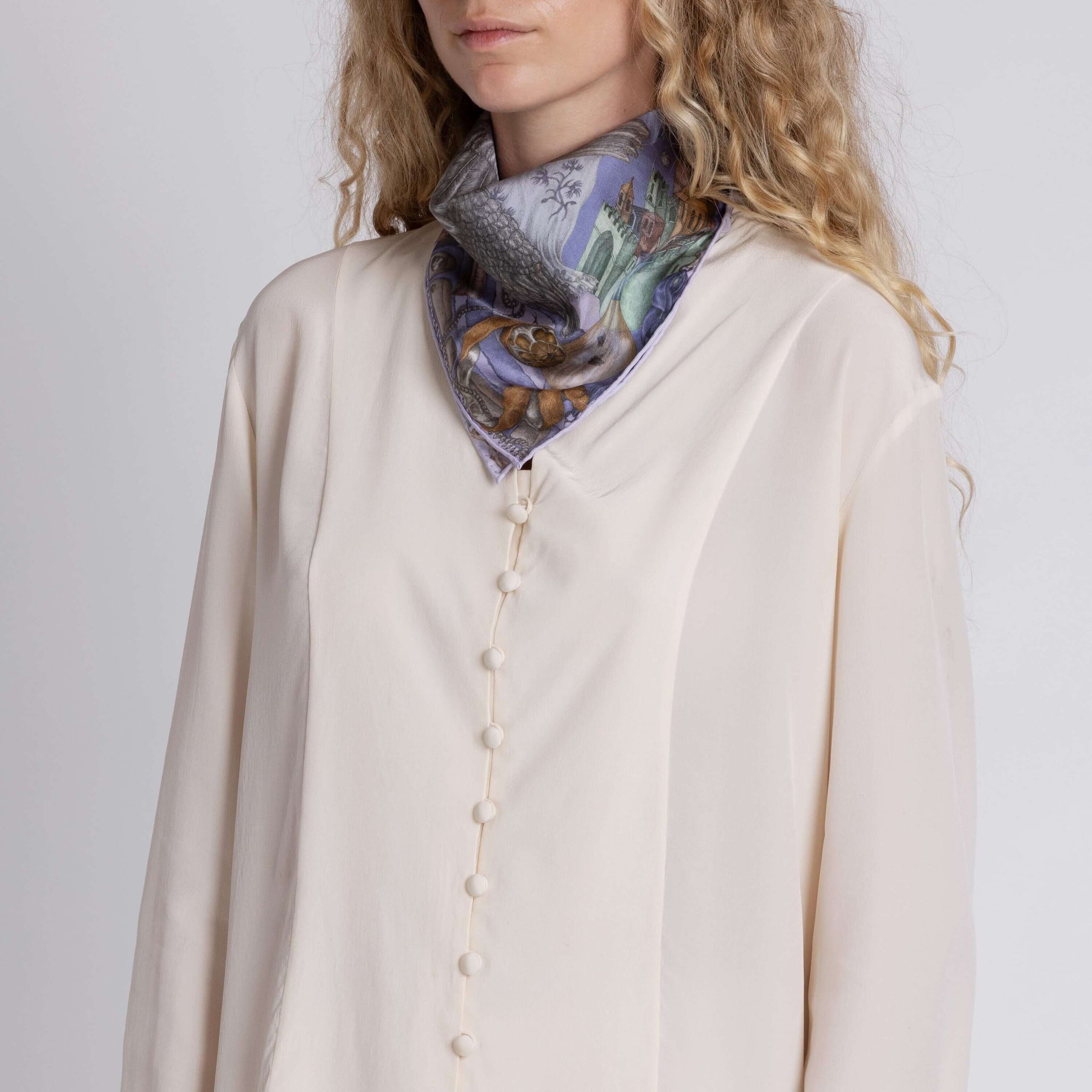 Silk Twill Scarf 42 – Sabina Savage Silk Twill Scarf 42 – Sabina Savage