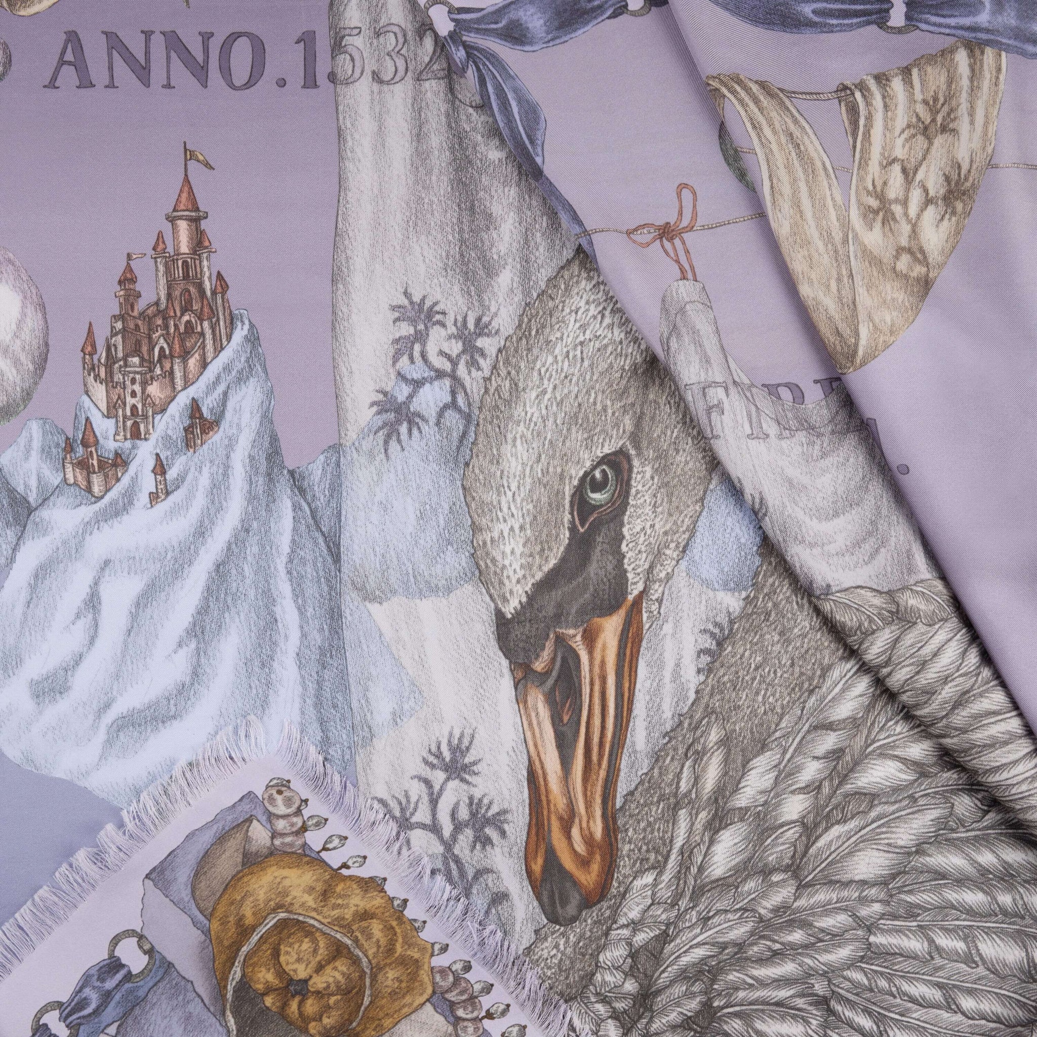 The Glass Swan Sillk Twill Shawl in Crystal Calcite | Sabina Savage