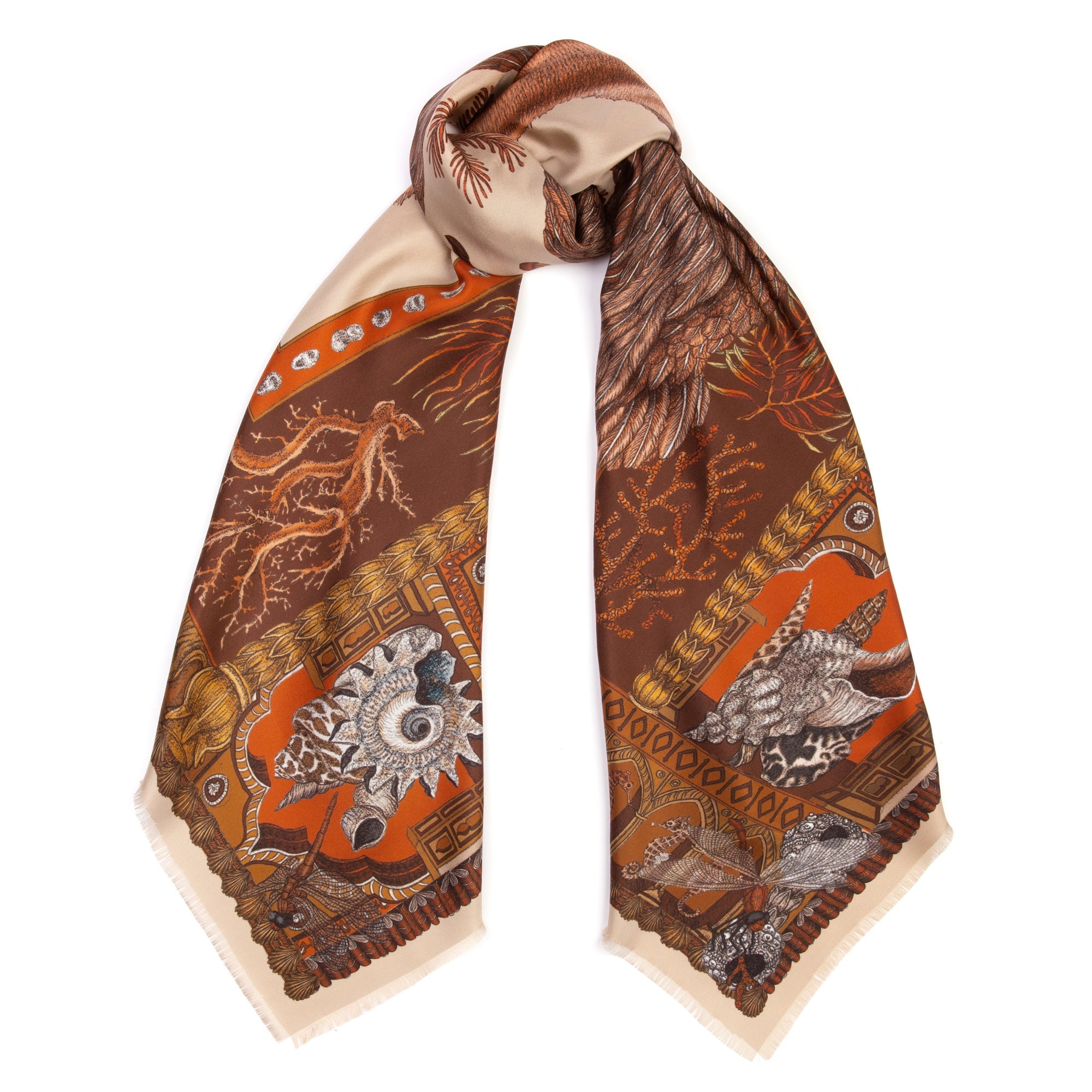 The Pelicans and The Sea Silk Twill Shawl 135 – Sabina Savage