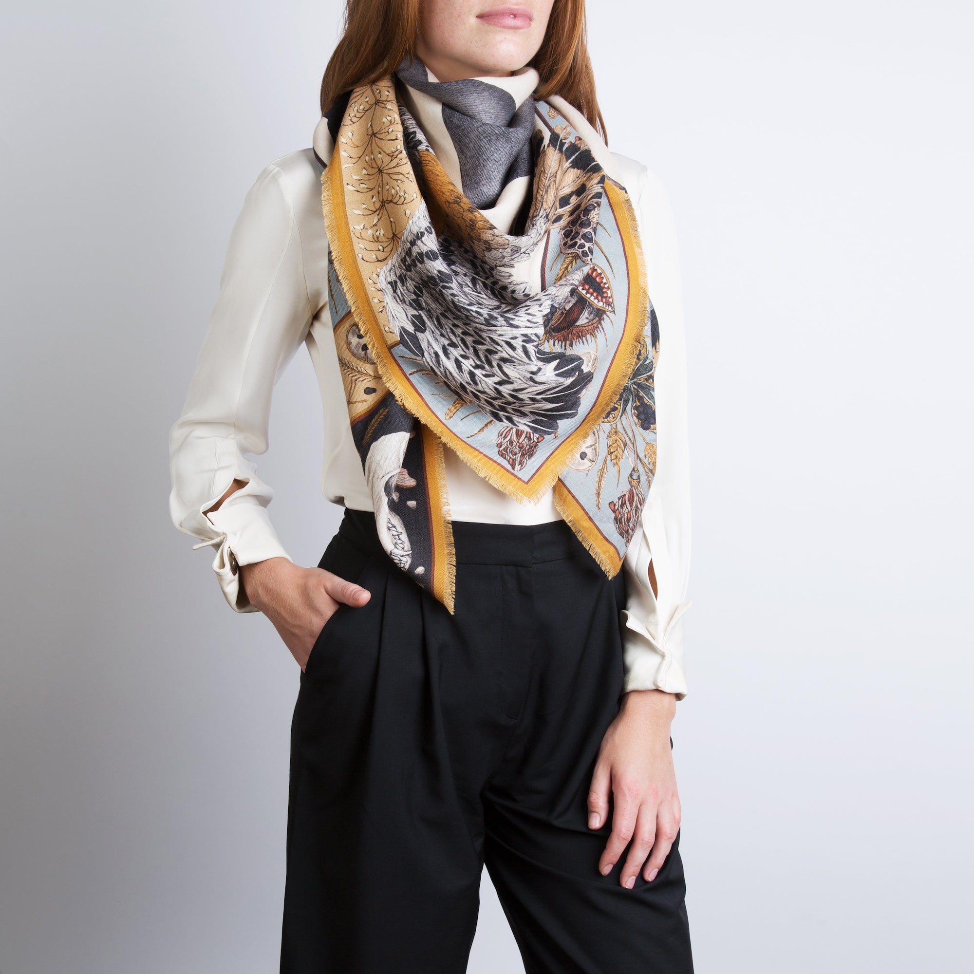 The Texas Stallion Wool Silk Shawl 135 – Sabina Savage