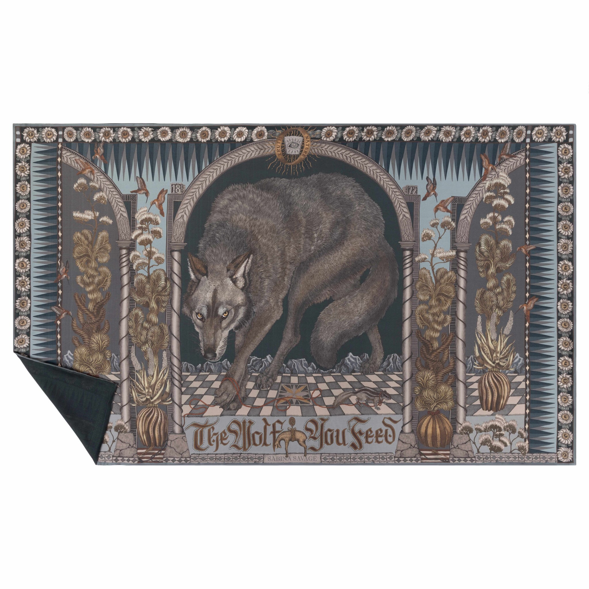 The Wolf You Feed Cashmere-Lined Stole in Desert Dawn | Sabina Savage