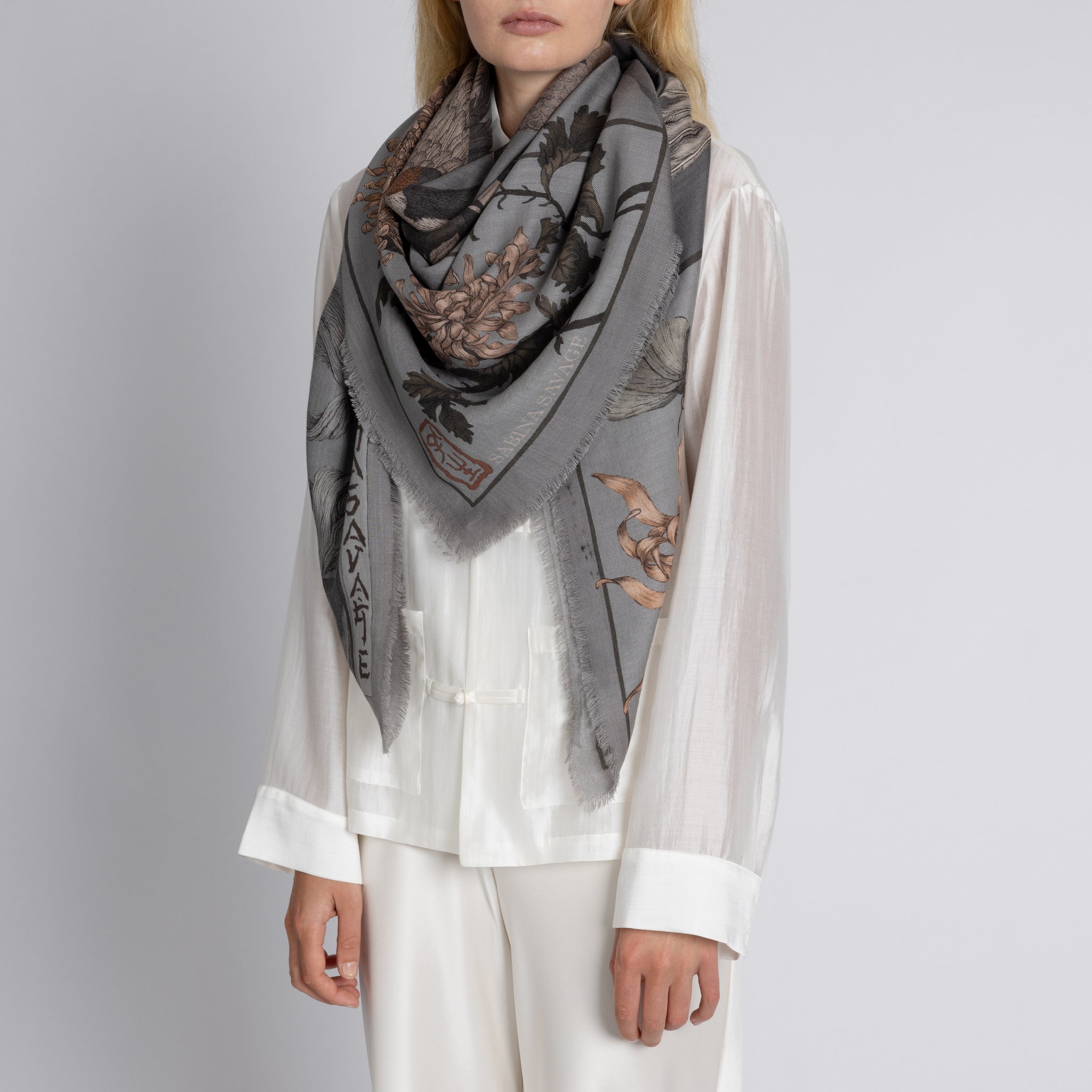 Wind Dancer, Heaven Caller Wool Silk Shawl 135 – Sabina Savage