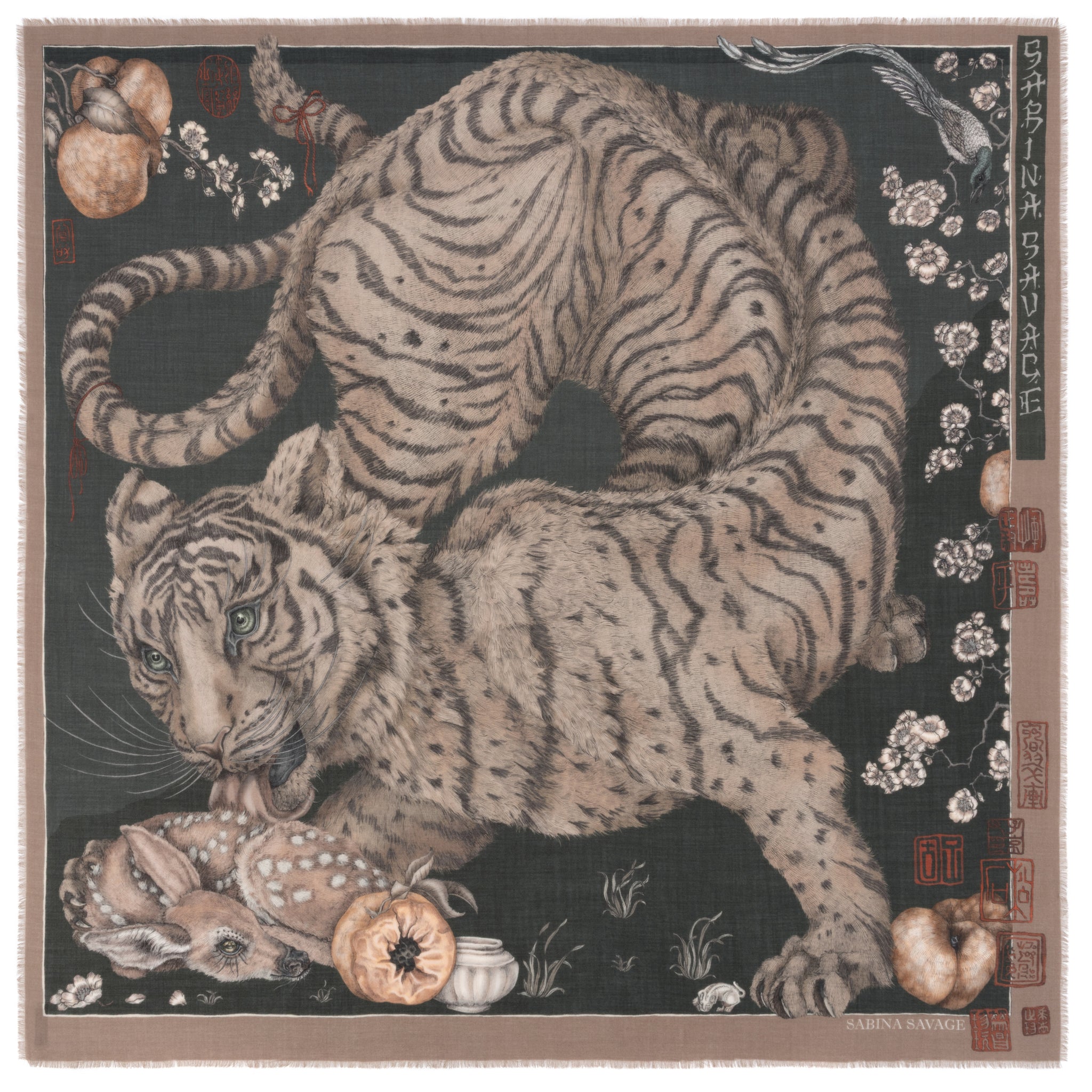 Zouyu, Cry The Deer Cashmere Shawl 135 – Sabina Savage