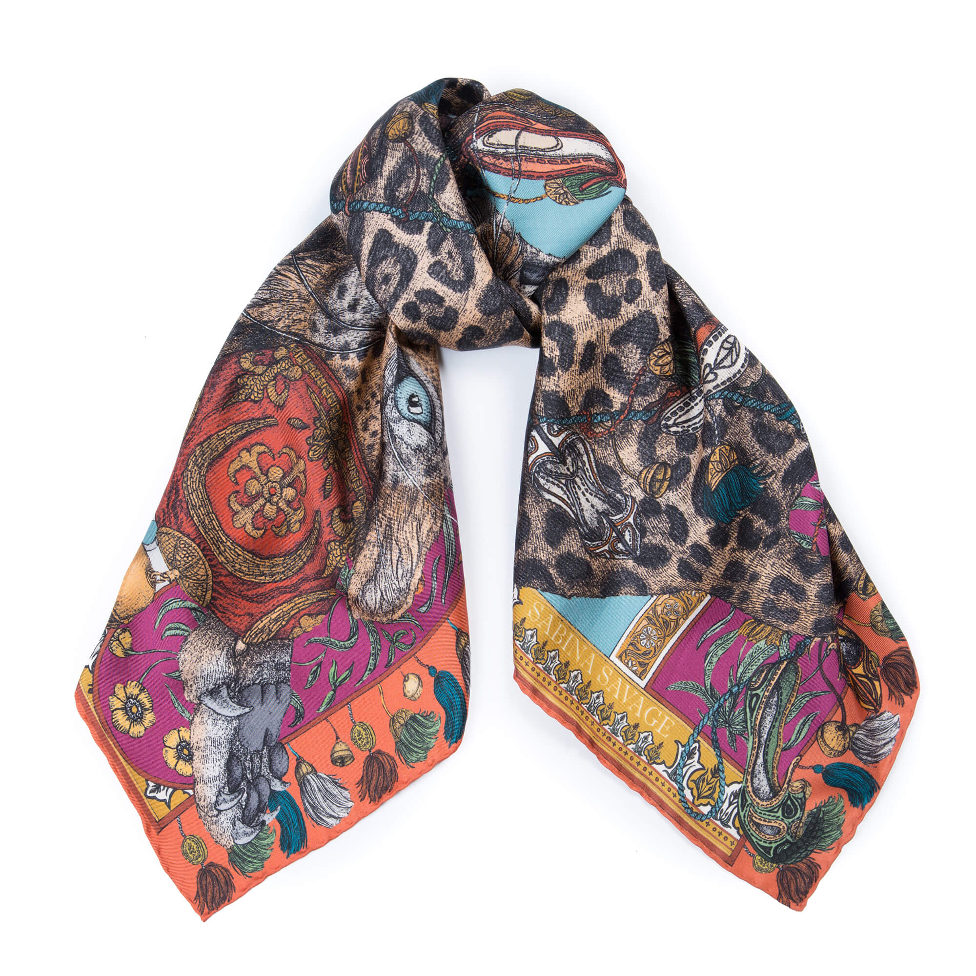 The Leopard's Bazaar Wool Silk Shawl 135 – Sabina Savage