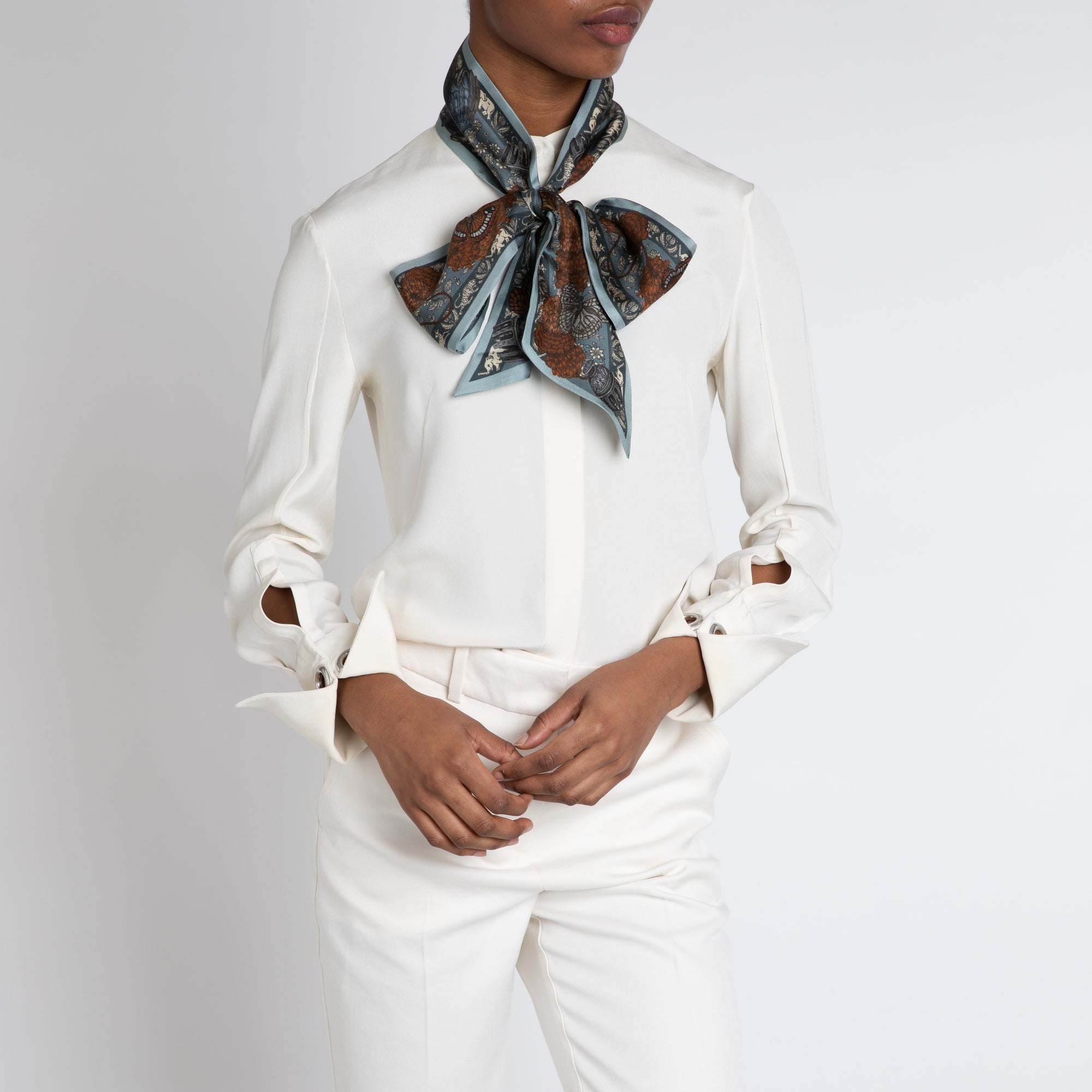 Louis Vuitton - Large Frill Detail Wool & Silk Dress with V Belt